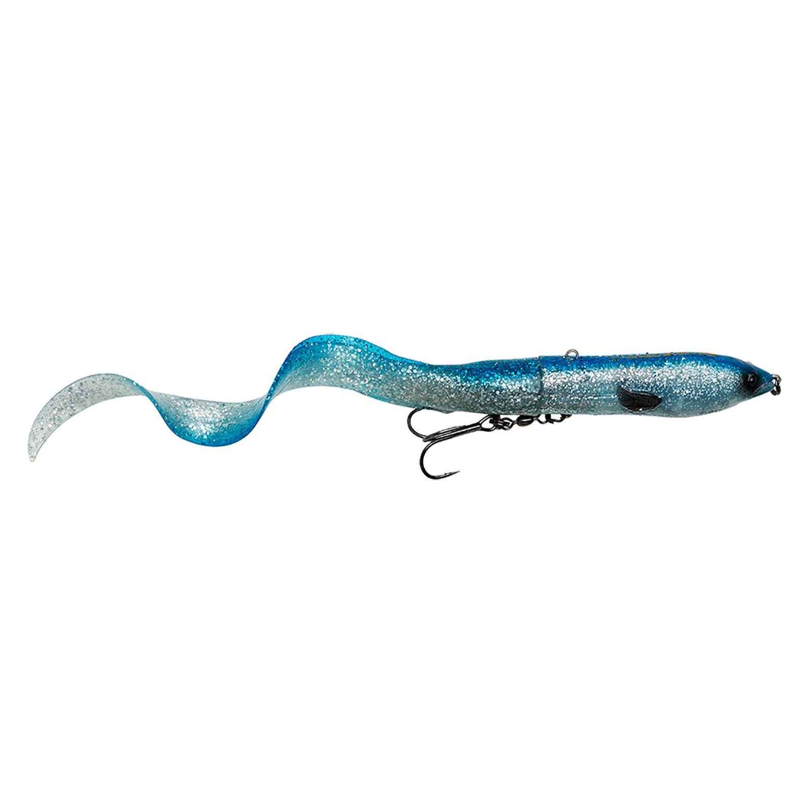 Savage Gear Kunstköder, Savage Gear 3D Hard Eel 2+1 Teile 17,0cm 50g Blue Silver Kunstköder