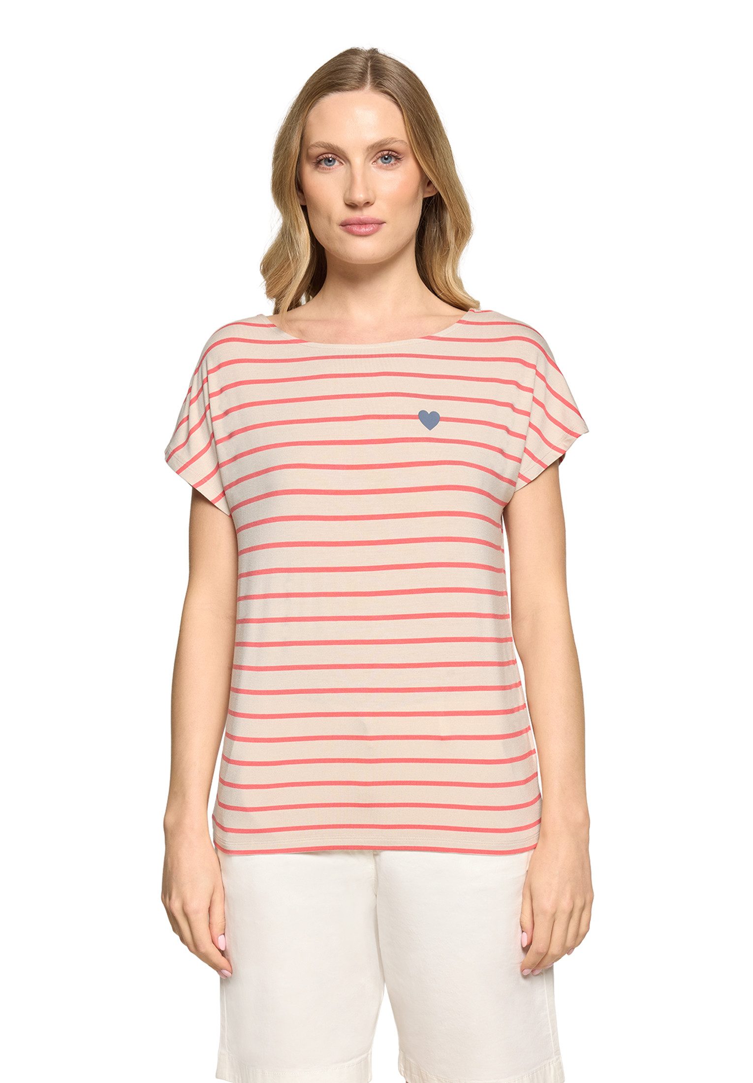 Kurzarmshirt Damen mit U-Boot-Ausschnitt