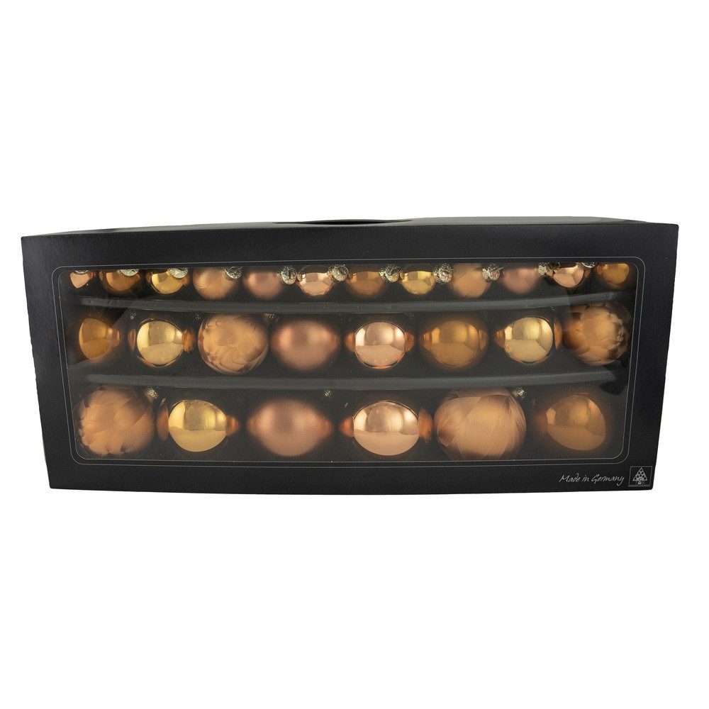 Thüringer Glasdesign Christbaumschmuck Glaskugeln Zimtstern 26 Teile günstig online kaufen