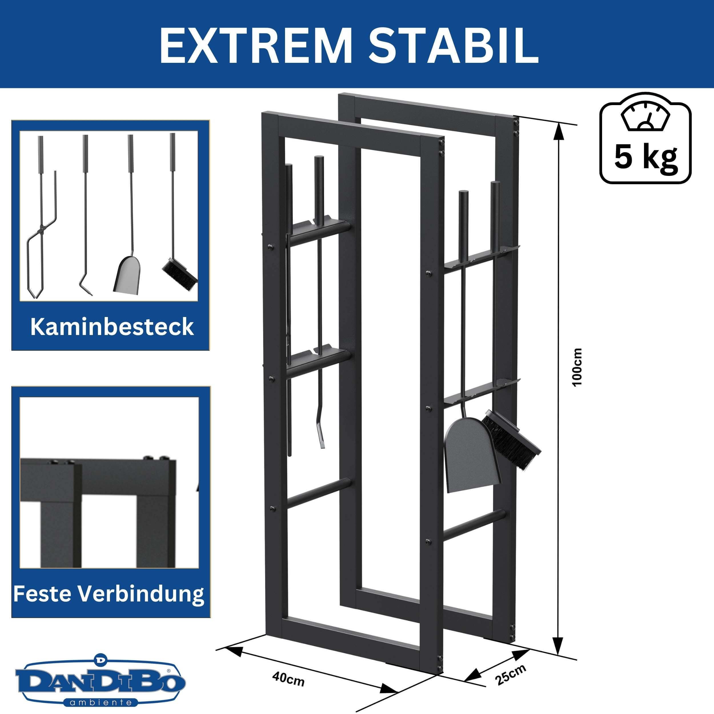 DanDiBo Kaminholzregal 96601 Brennholzregal Holzaufbewahrung Kaminholzständ günstig online kaufen