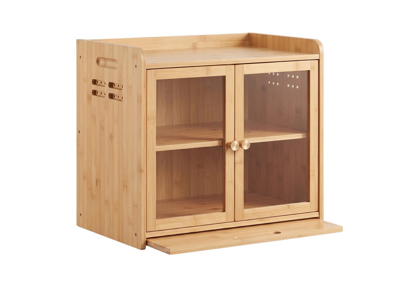 AdelDream Brotkasten AdelDream Bambus Küchen Organizer mit Brotschrank, Schneidebrett