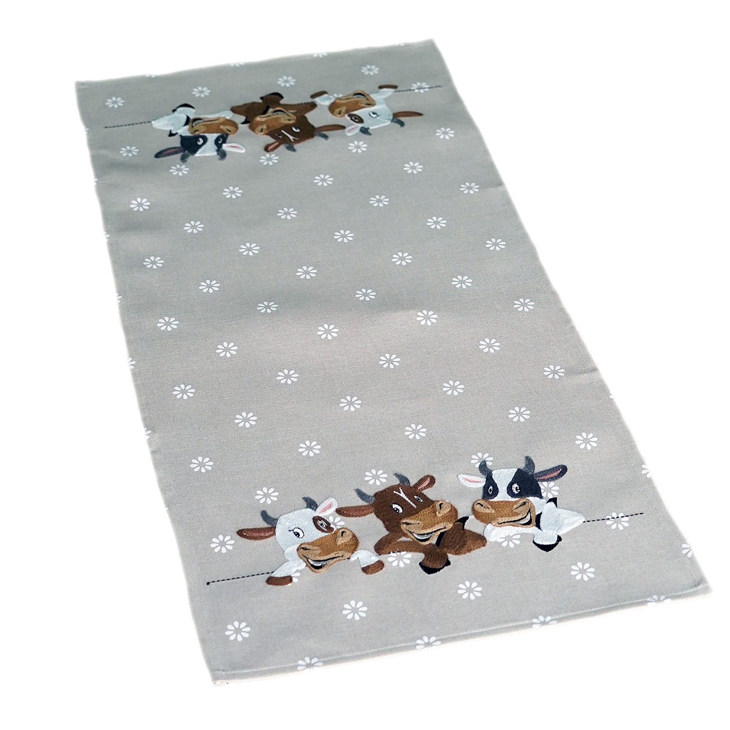texpot Tischdecke Tischläufer Stickerei Kühe Ostern günstig online kaufen