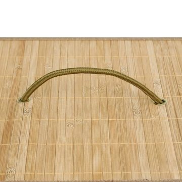 möbelando Wäschetonne 3003214 (LxBxH: 32x52x62,5 cm), aus Bambus, Gewebe in braun
