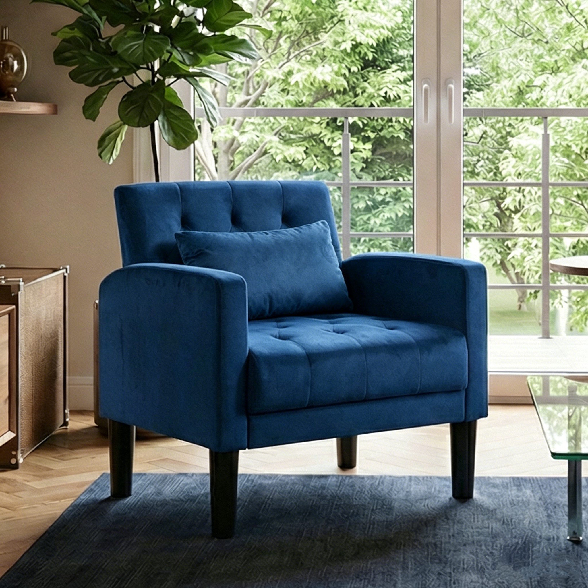 GRAVFORCE Ohrensessel Polstersessel Modern Loungesessel Wohnzimmer (1-St), Stoff bis 136 kg