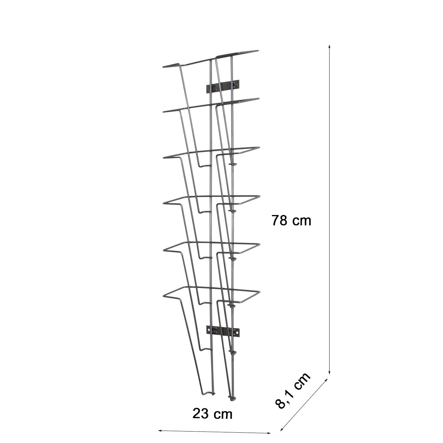 ogoPLUS Zeitungsständer 6 Fach Din A4 Hochformat Metall Wandprospekthalter günstig online kaufen