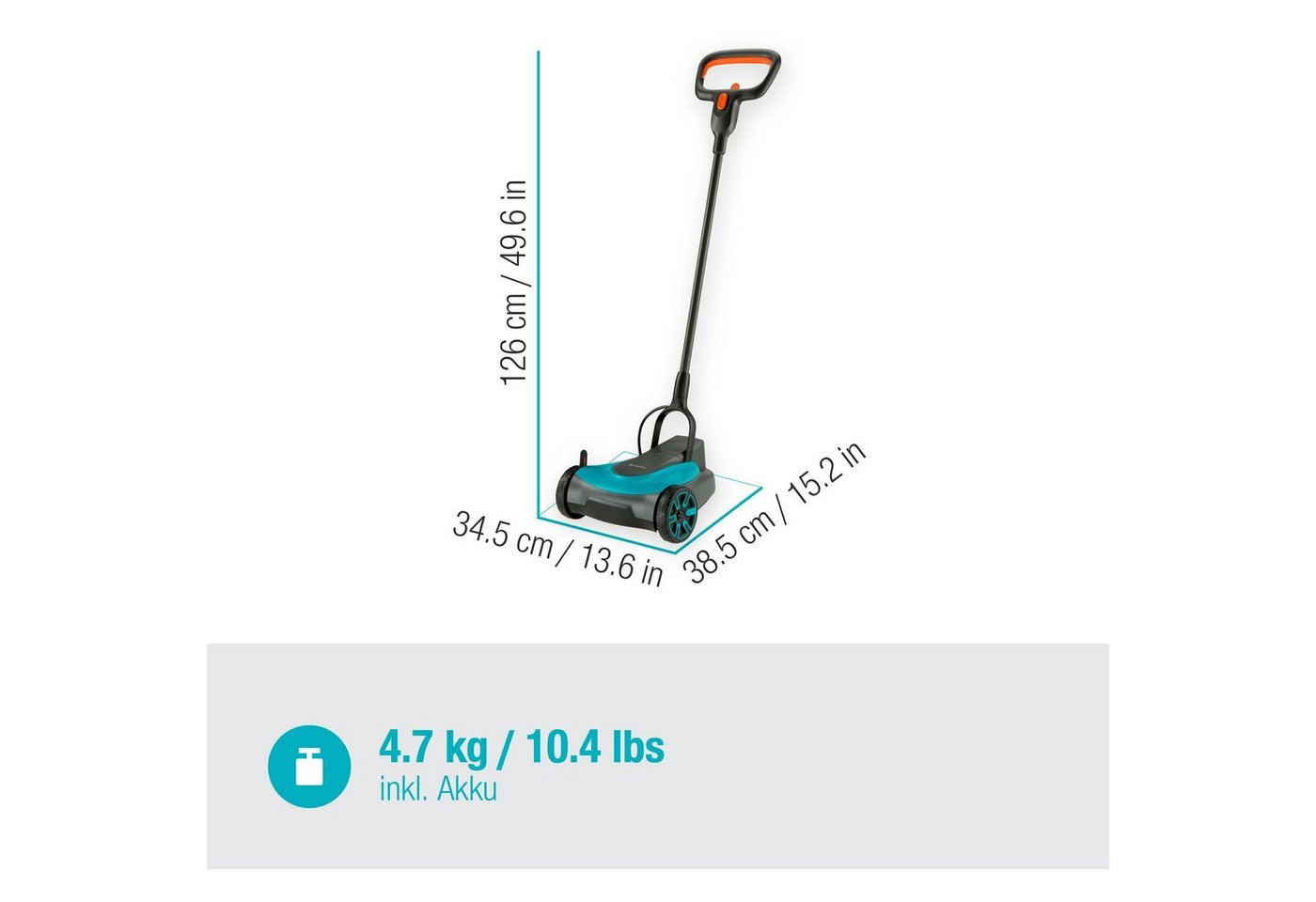 Thumbnail - GARDENA Akkurasenmäher GARDENA Akku-Rasenmäher HandyMower 22/18V P4A, (Li-Ion Akku 2,5Ah P4A, POWER FOR ALL ALLIANCE)