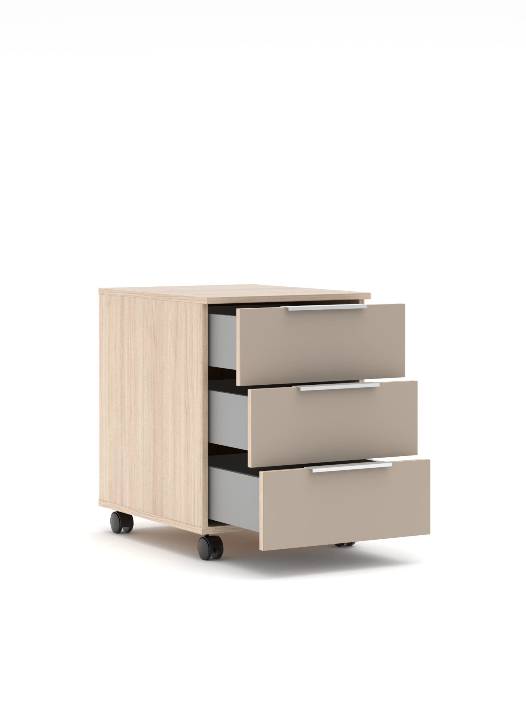 freiraum Rollcontainer Santorin, in Riva Eiche / Cashmere - 45x61x55 (BxHxT)
