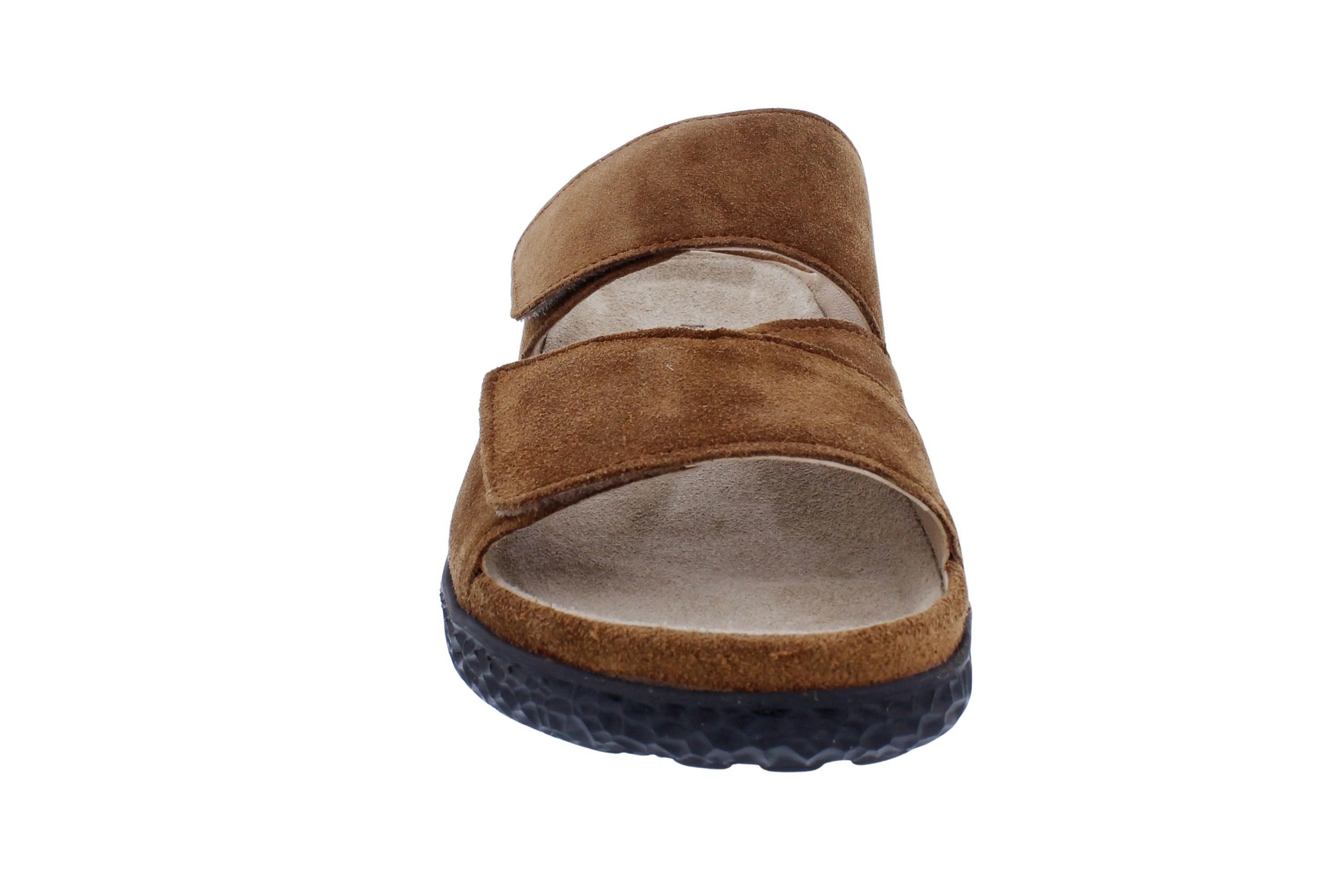 Hartjes Hartjes Pantolette Groove 122.1220/39 53.00, Cognac - Braun, Velourled Pantolette