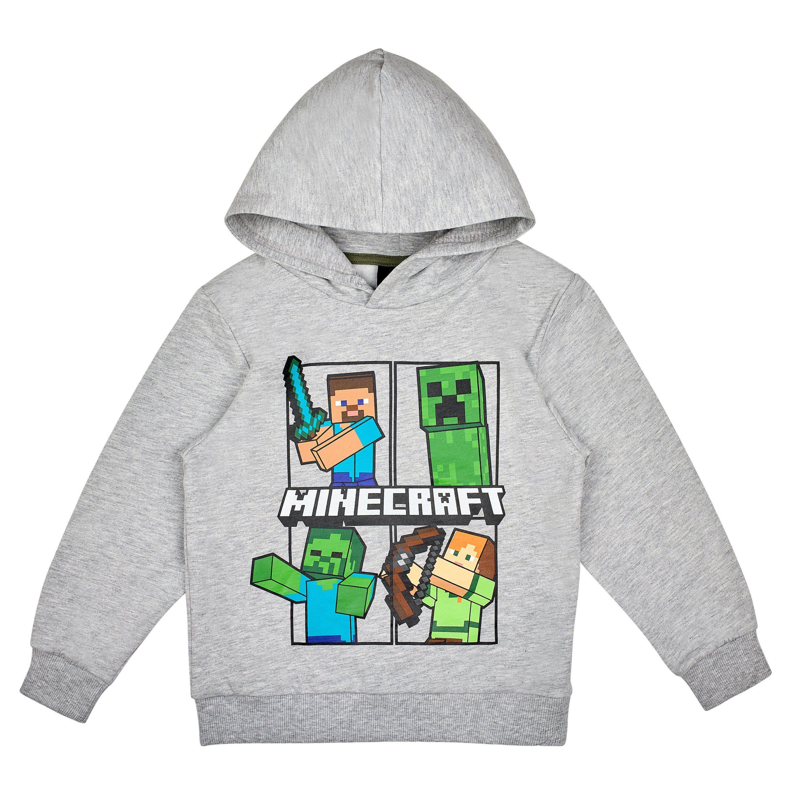 Minecraft Hoodie Minecraft Jungen Creeper Hoodie Kapazenpullover