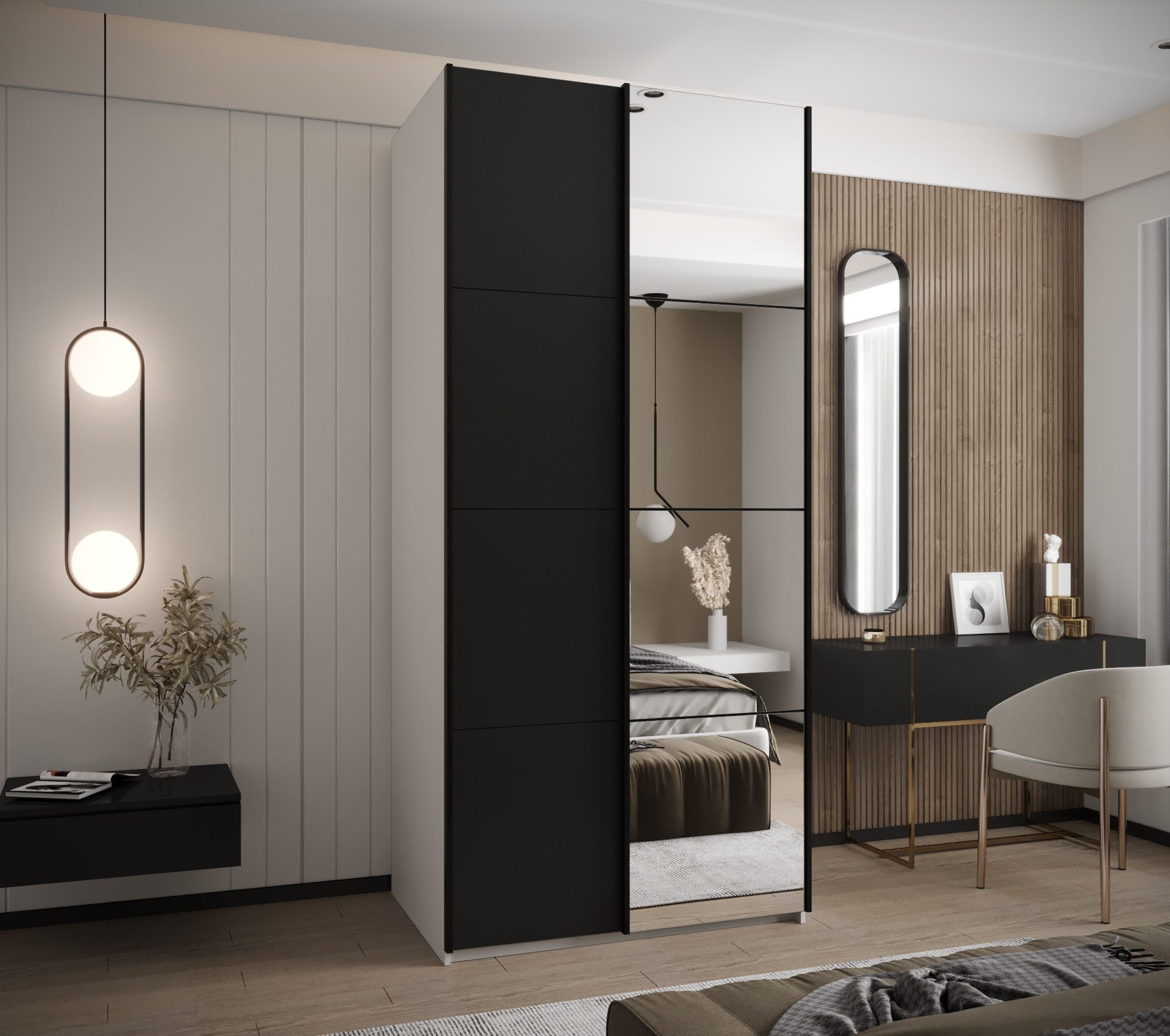 ABIKS MÖBEL Schwebetürenschrank LUX 3 hoher günstig online kaufen