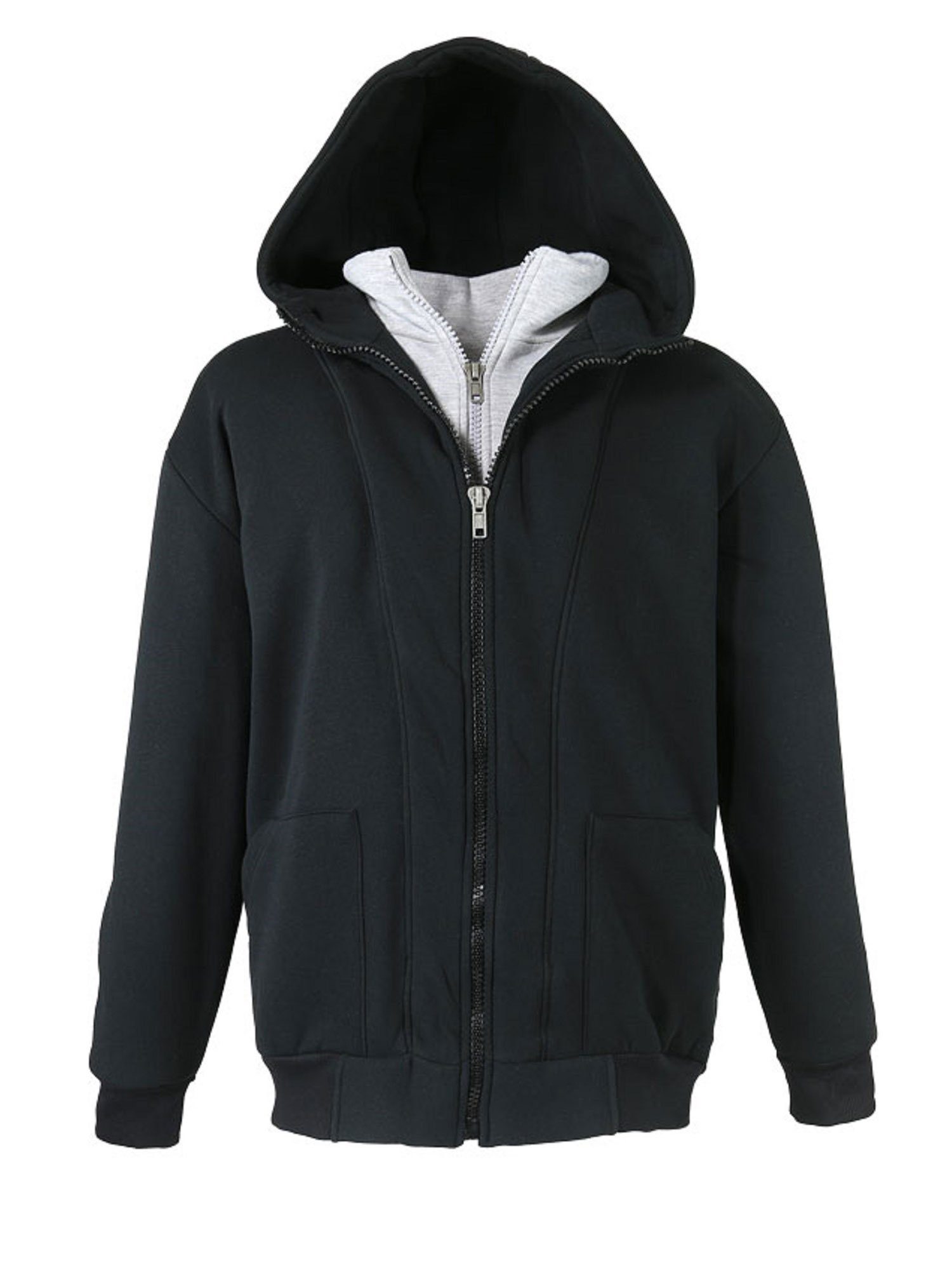 Lavecchia Sweatjacke Übergrößen Herren Sweat Jacke LV-109 Hoodie "Two in one"