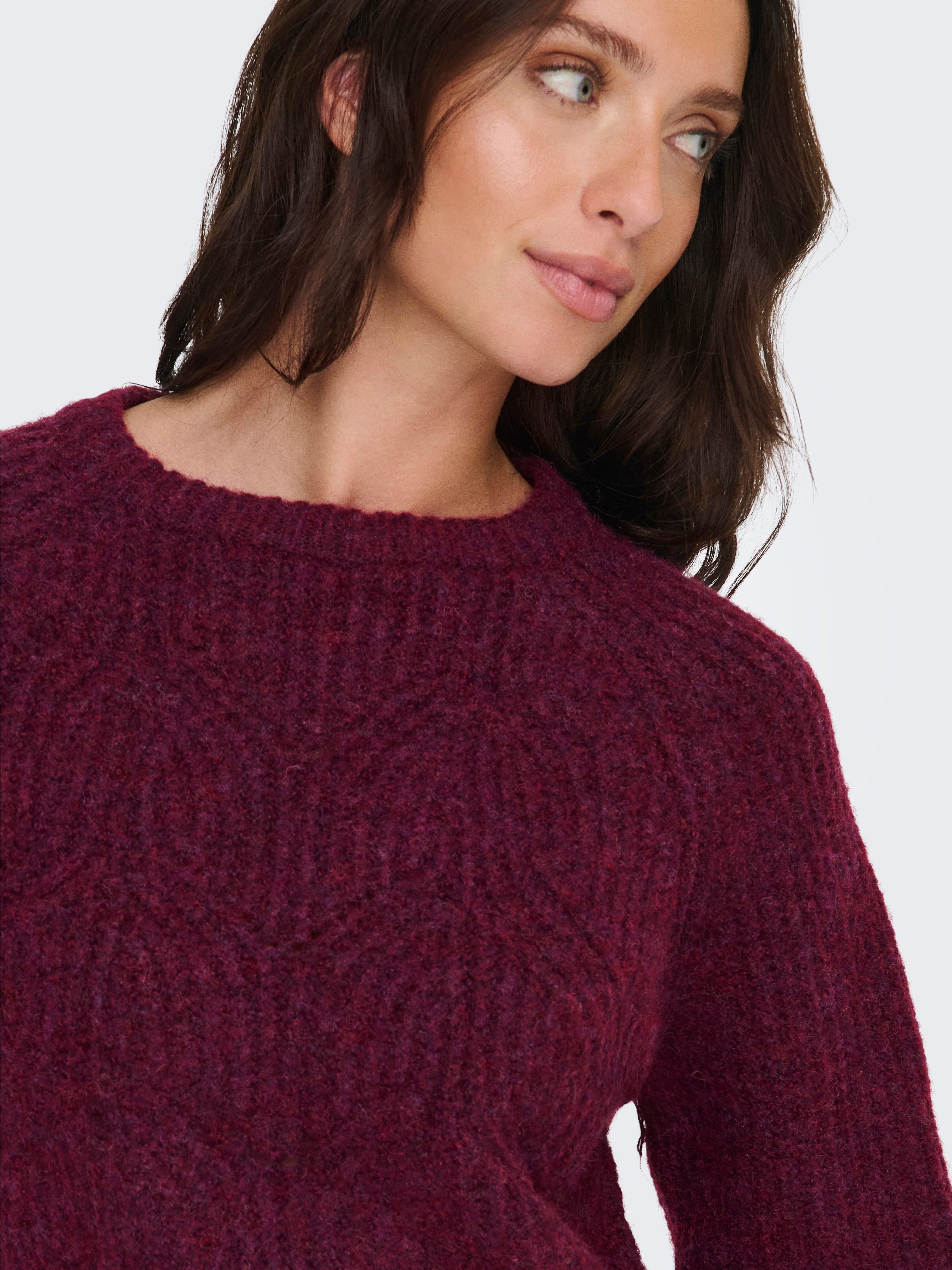 ONLY Strickpullover ONLGILA LIFE LS STRUCTURE O-NECK BF KNT