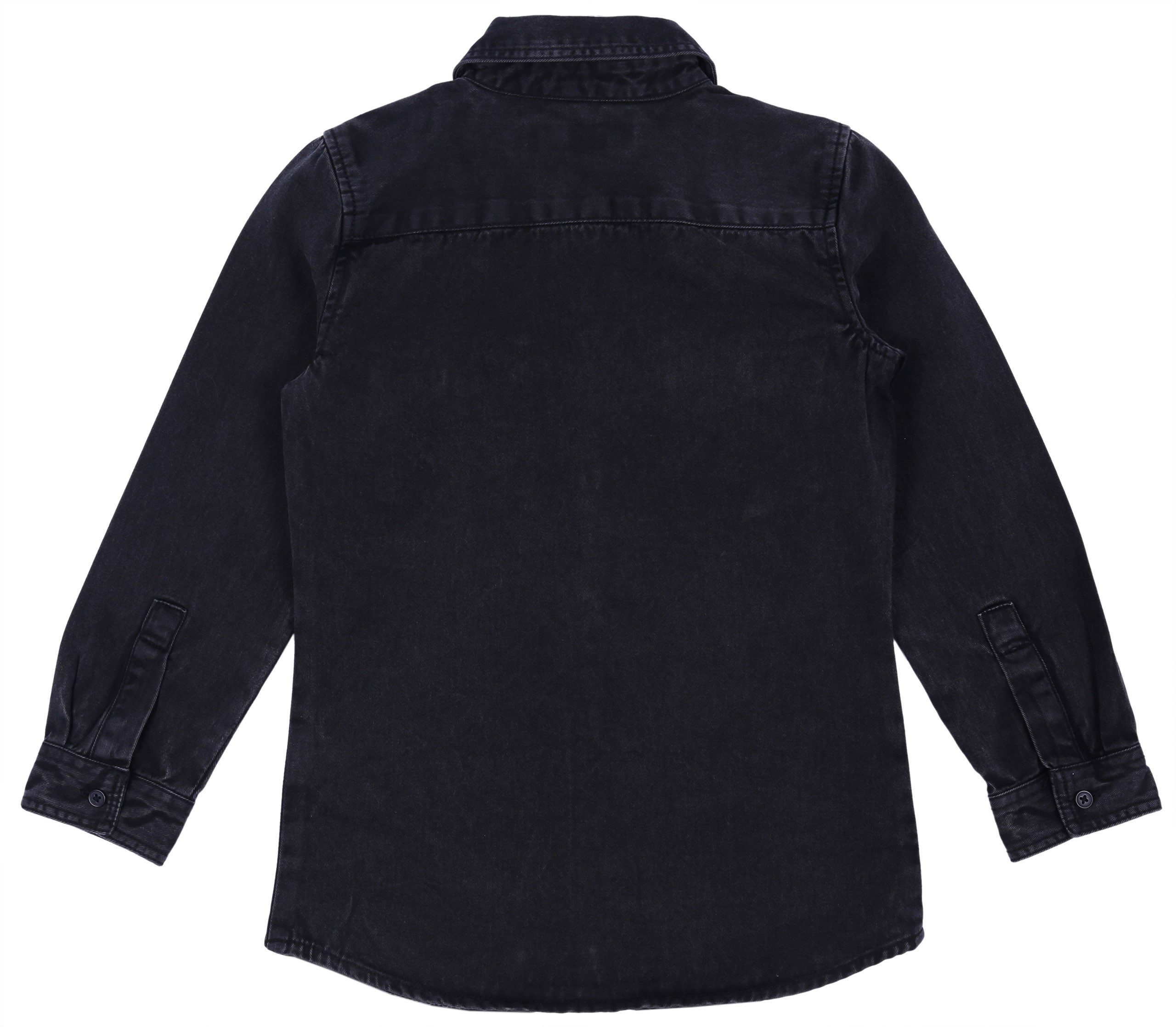 Sarcia.eu Langarmhemd Jeanshemd feine Baumwolle Aufnäher Stickerei DENIM CO 2-3 Jahre
