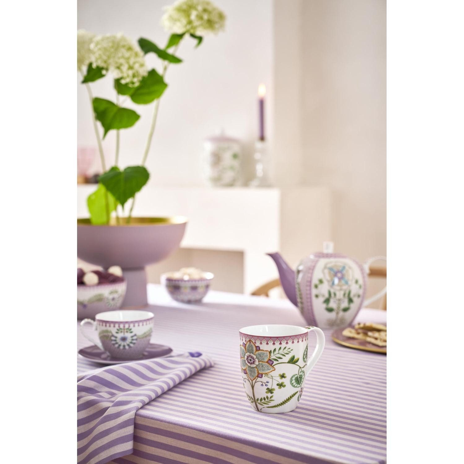PiP Studio Geschirr-Set Frühstück-Set Lily & Lotus Lila (3-teilig)