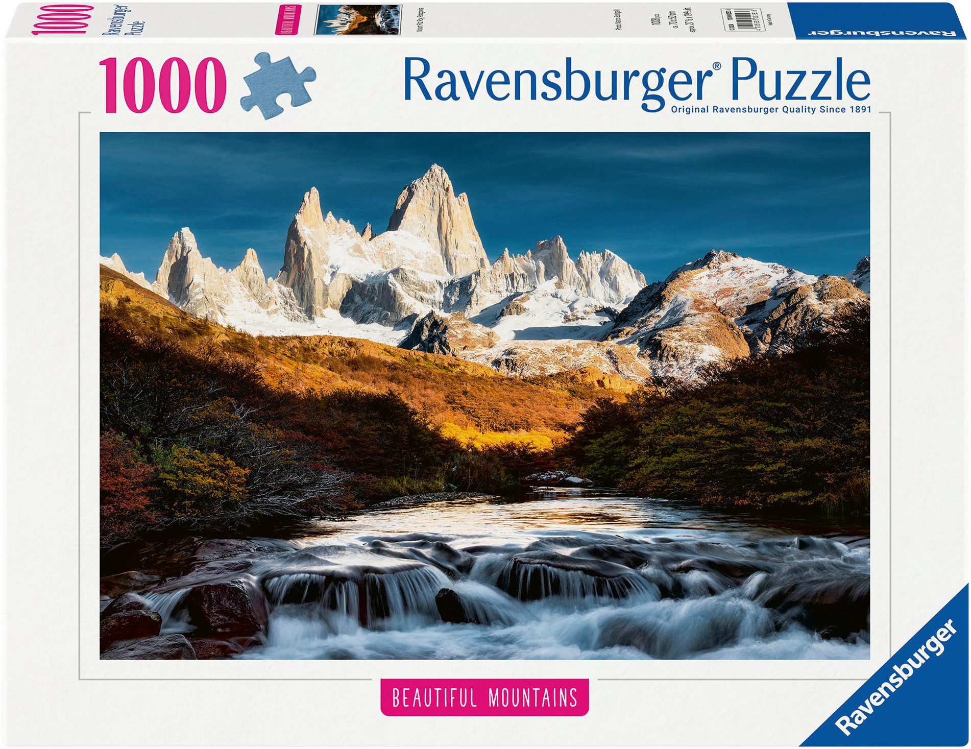 Ravensburger Puzzle Beautiful Mountains, Fitz Roy, Patagonien, 1000 Puzzleteile, Made in Germany