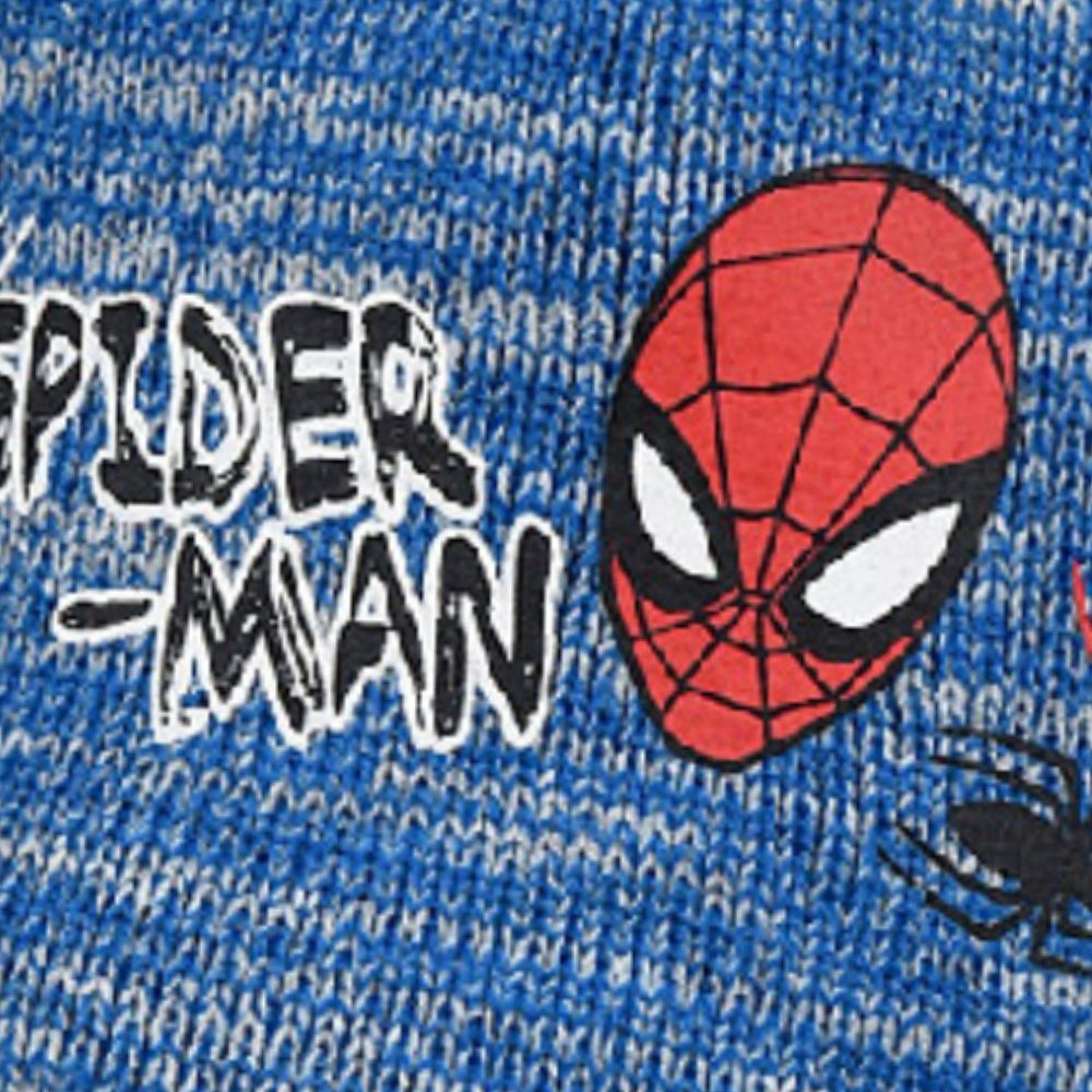 MARVEL Schlupfmütze Marvel Spiderman Kinder 52 Kindermütze 54 Wintermütze Gr. bis Mütze peruanische Blau