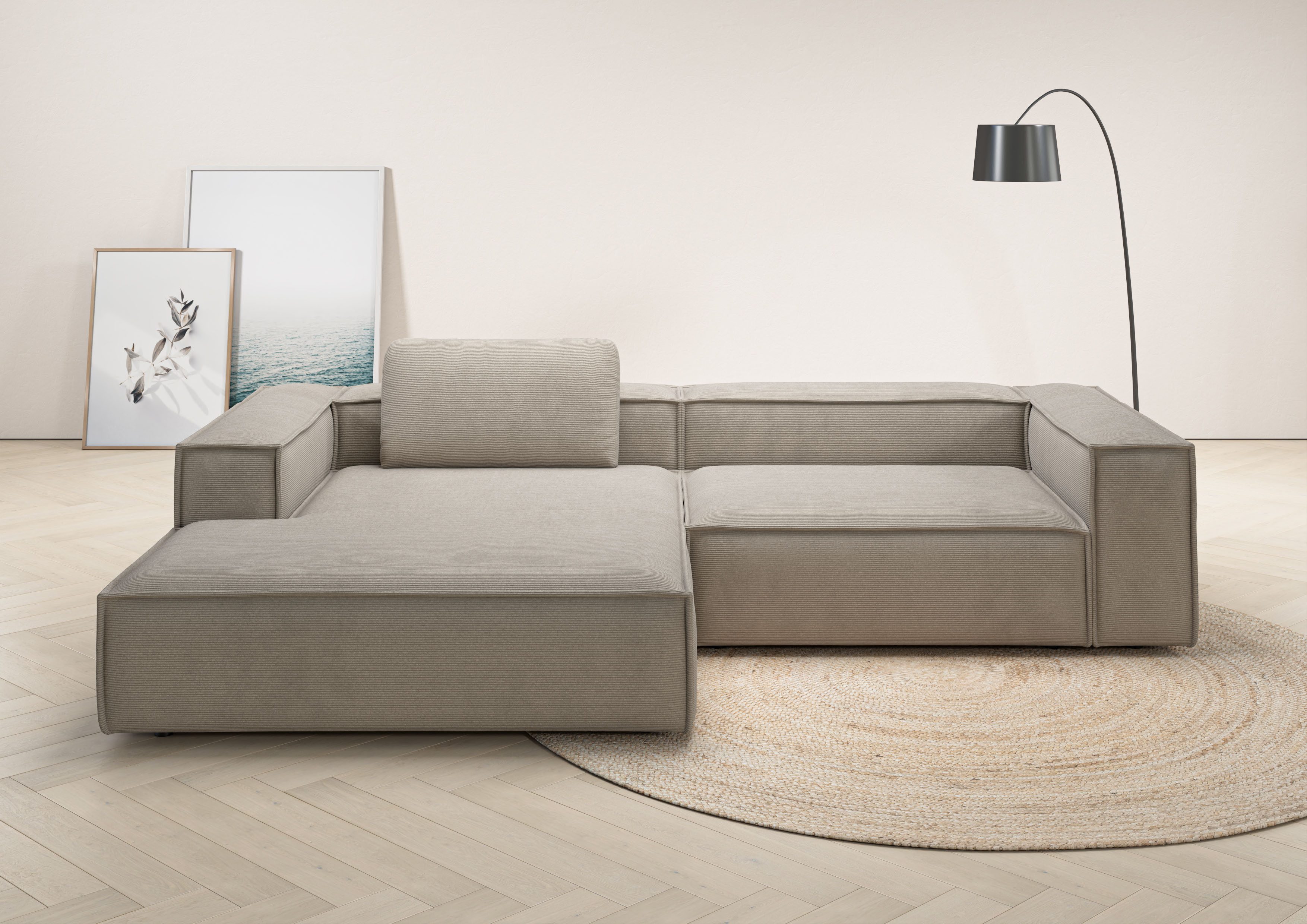 Home affaire Ecksofa Watertown, modernes XXL L-Form, 306 cm breit, Großzügiges Lounge-Sofa mit viel Platz für die Familie