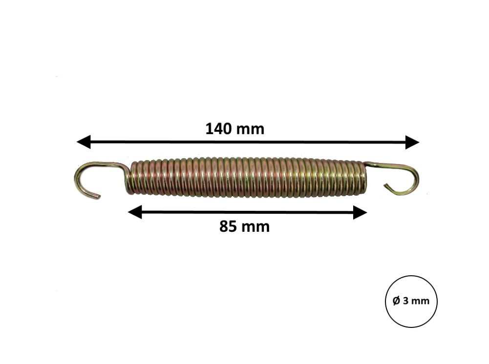 walexo Gartentrampolin Trampolinfedern Stahlfedern Zugfedern Spannfedern 14,0 cm (140 mm), (88 tlg)