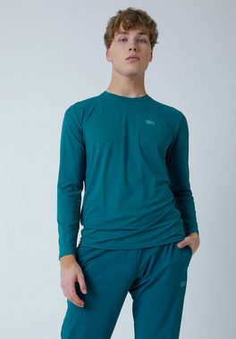 SPORTKIND Funktionsshirt Tennis Rundhals Longsleeve Shirt Jungen & Herren petrol grün