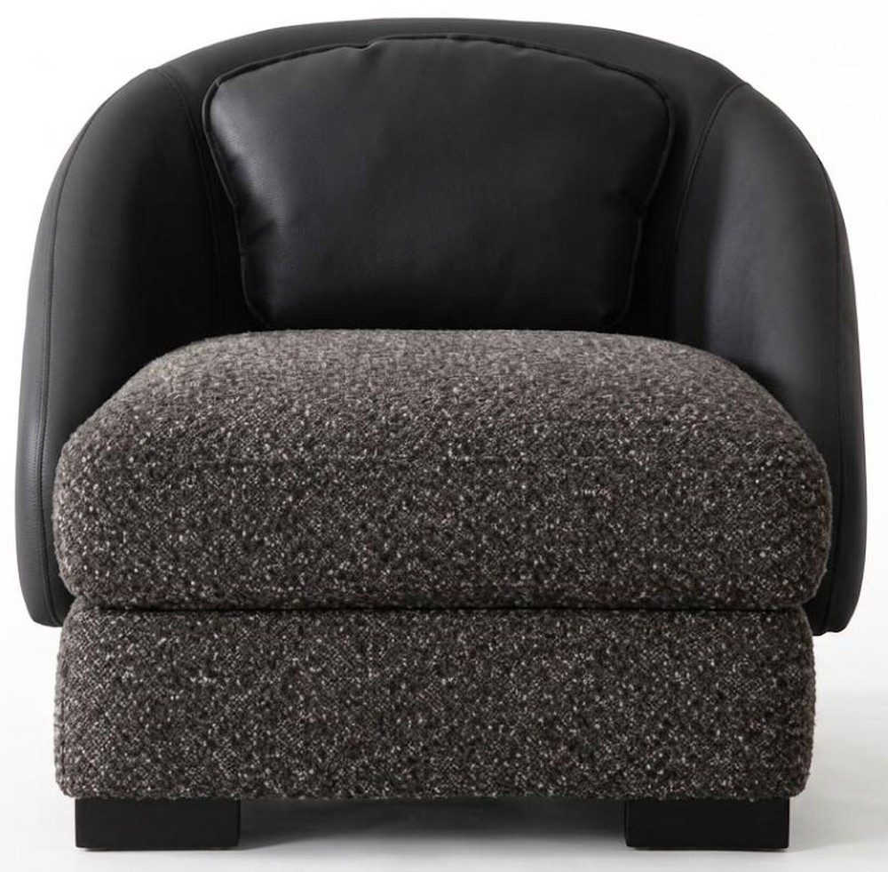 Xlmoebel Loungesessel Sessel Grau Stil Modern Wohnzimmer praktisch kompakt bequem (1-St., 1-tlg)