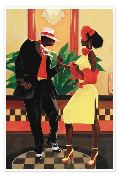 Posterlounge Poster Graham Reynolds, Ausgehen & Tanzen II, Wohnzimmer Modern Malerei
