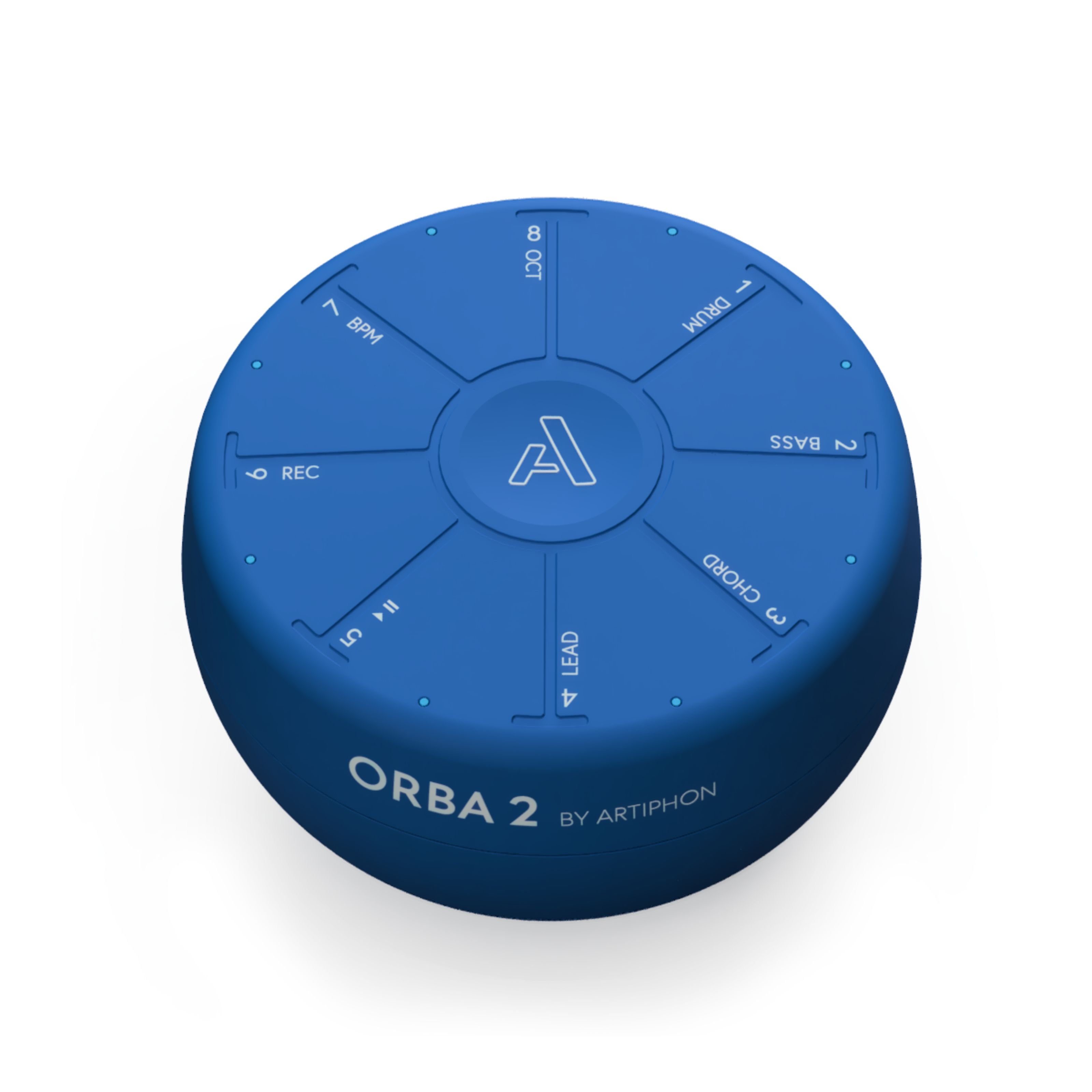 Artiphon Synthesizer (Synthesizer, Mini Synthesizer), Orba 2 Blue - Mini Synthesizer