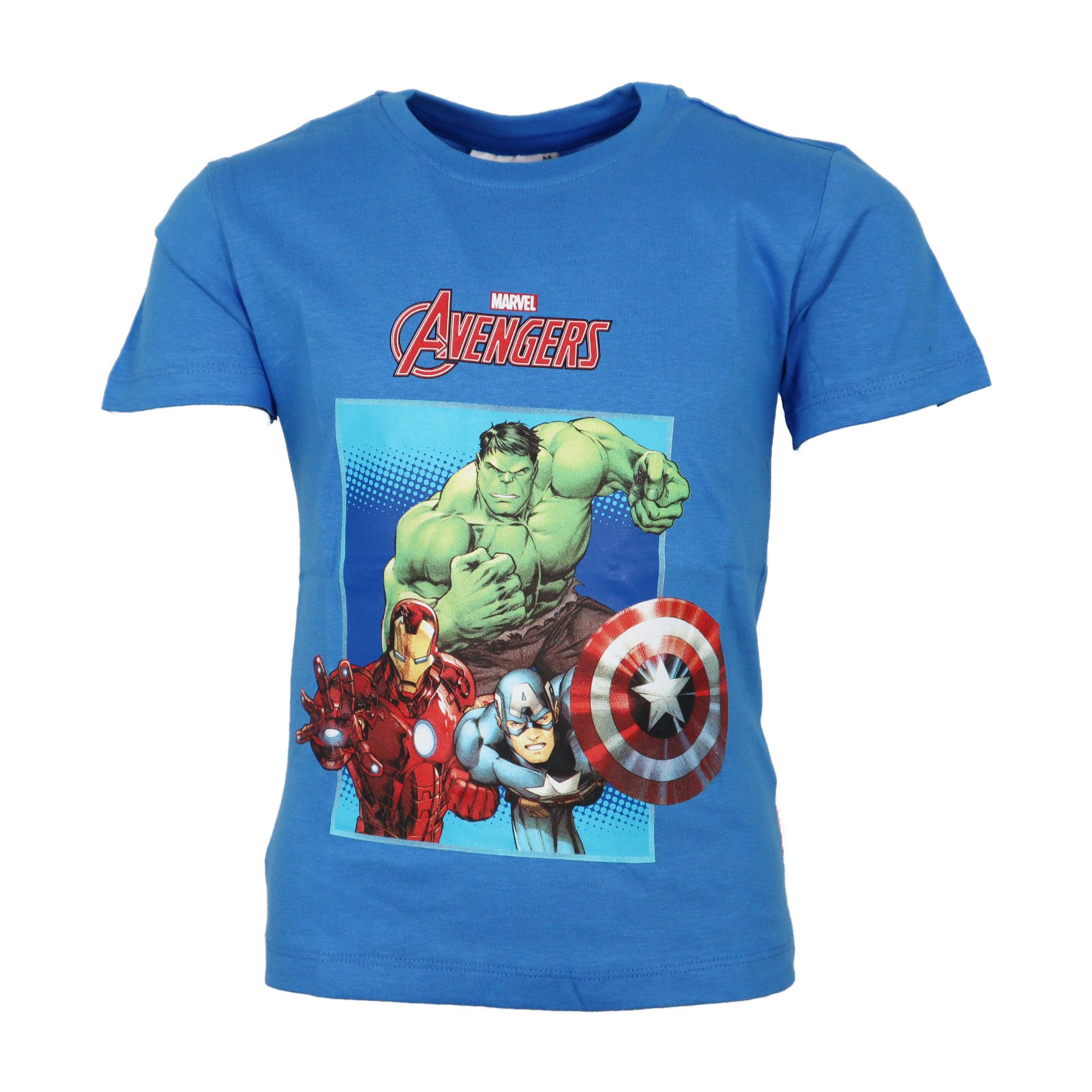 MARVEL Print-Shirt Marvel Avengers Kinder Jungen T-Shirt kurzarm Shirt Gr. 98 bis 128, Baumwolle