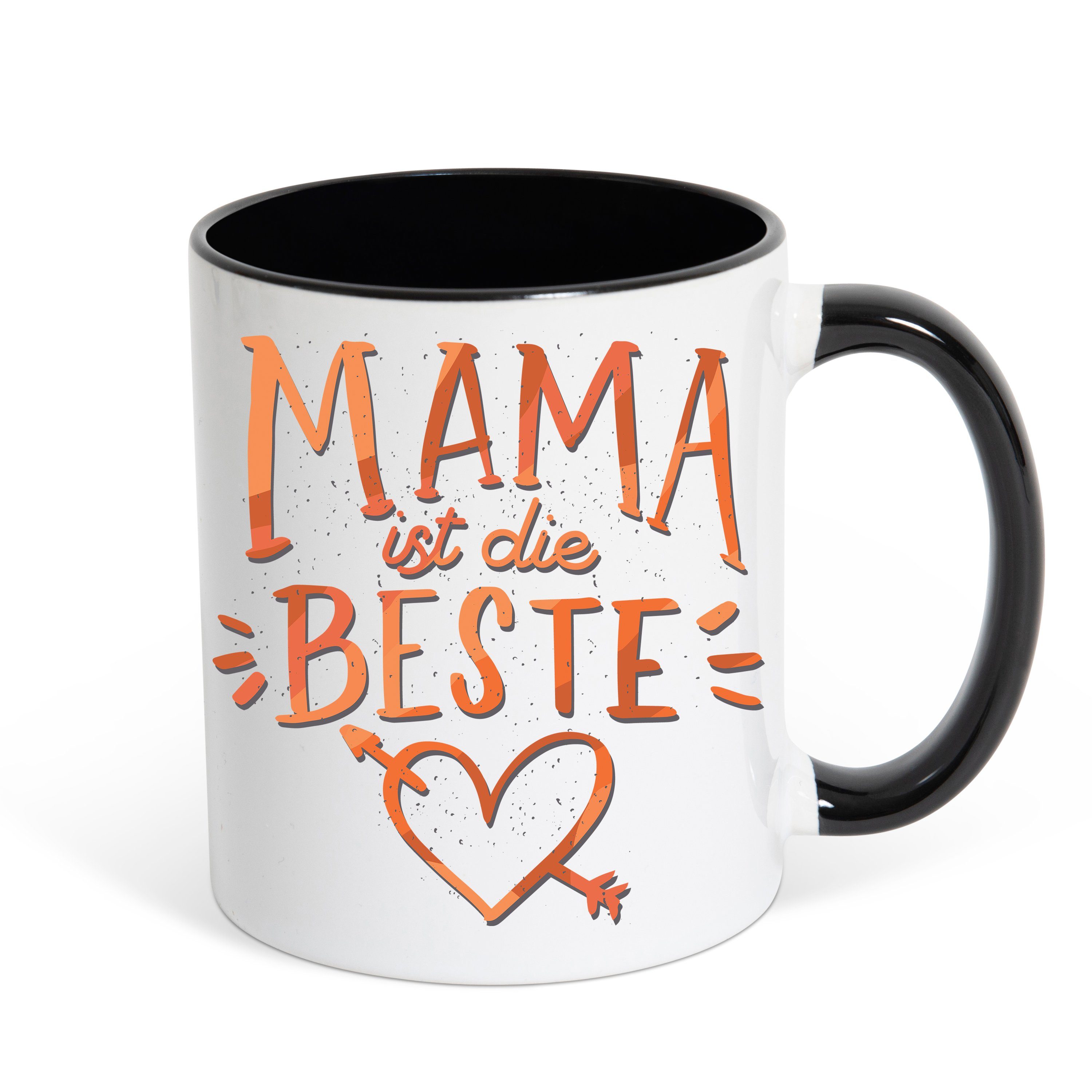 Youth Designz Tasse Mama Ist Beste Weiß/Schwarz mit Keramik, Die Print Geschenk, Kaffeetasse modischem