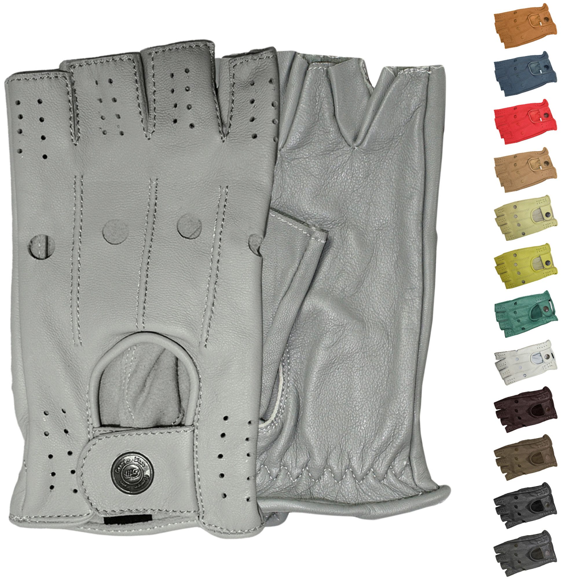 German Wear Lederhandschuhe Driving-GL3 Driving Halbfinger Fingerlose Autof günstig online kaufen