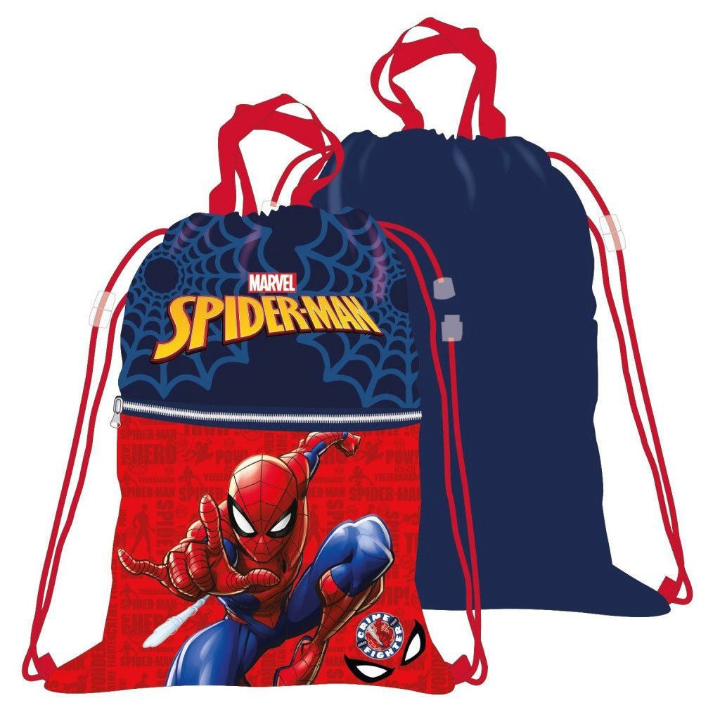 Spiderman Turnbeutel Spider-Man Crime Fighter Deluxe 45 cm (1-tlg), Leicht, kompakt und mit praktischem Kordelzug