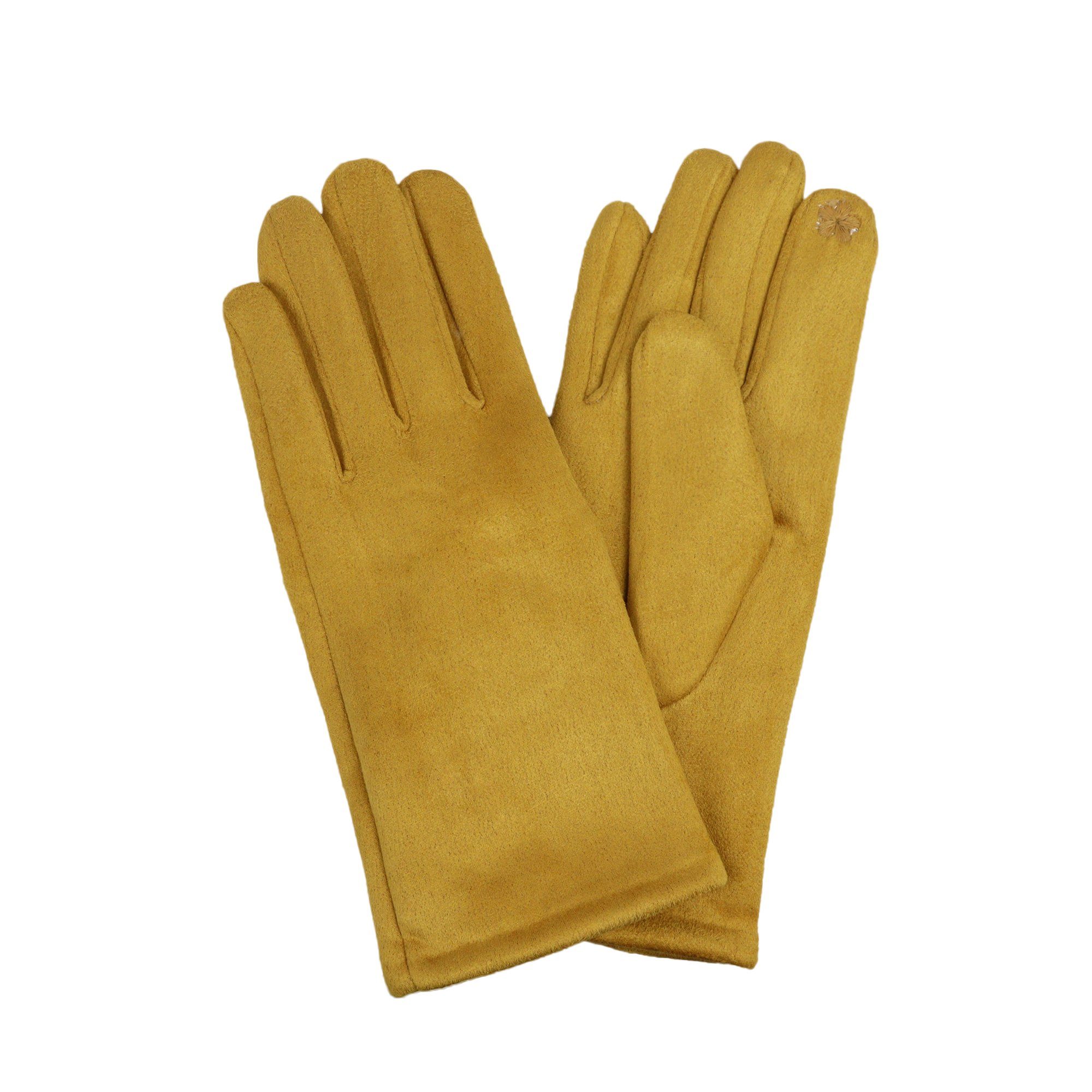 ZEBRO gelb Handschuh Fleecehandschuhe