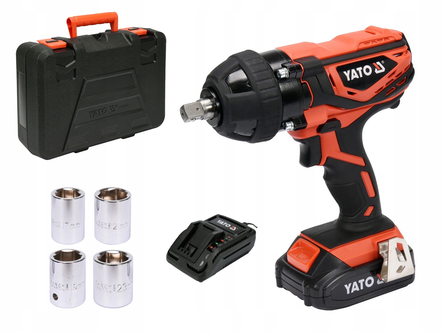 Yato Akku-Schlagschrauber Akku Schlagschrauber 18V, 300Nm, 1/2“ (1xAkku 2Ah+Ladegerät), (Akku Schlagschrauber 18V, 300Nm, 1/2“ (1xAkku 2Ah+Ladegerät)