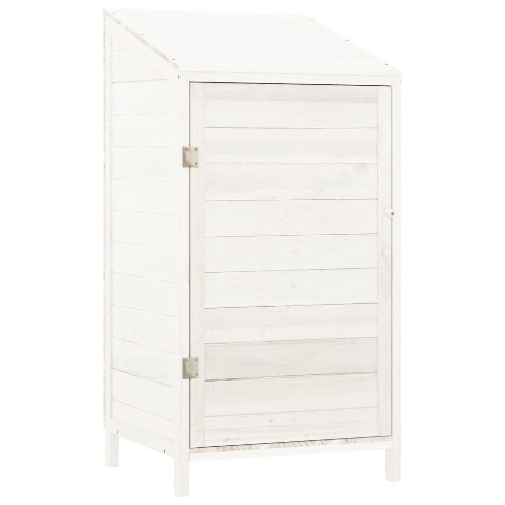 vidaXL Garten-Geräteschrank Weiß - 55 x 52 x 112 cm Geräteschuppen Weiß 55x52x112 cm Massivholz Ta