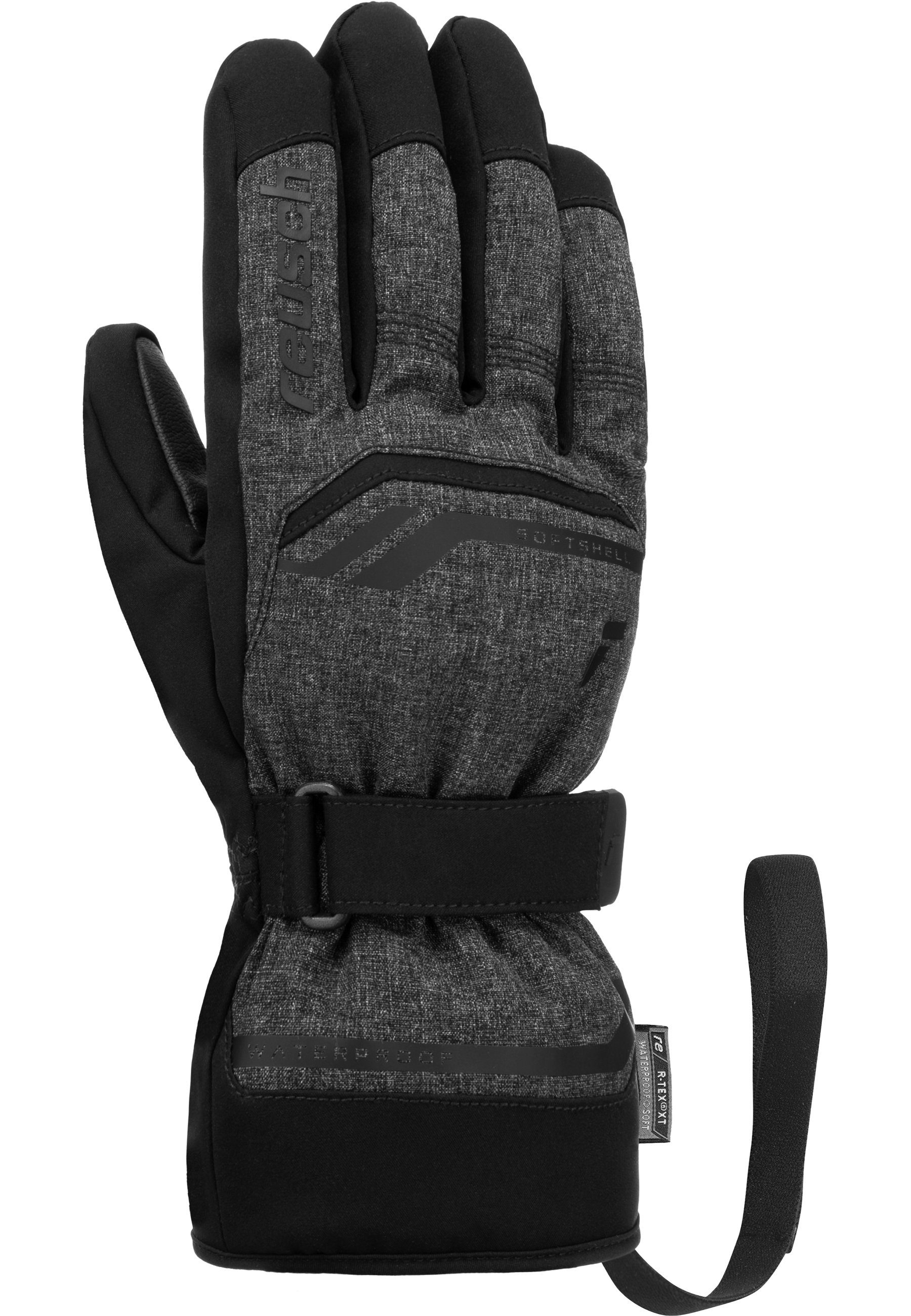 Reusch Skihandschuhe Primus R-TEX® und wasserdicht atmungsaktiv warm, sehr XT dunkelgrau-schwarz