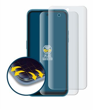BROTECT Full-Screen Schutzfolie für Nokia XR20, Displayschutzfolie, 2 Stück, 3D Curved matt entspiegelt Full-Screen Anti-Reflex