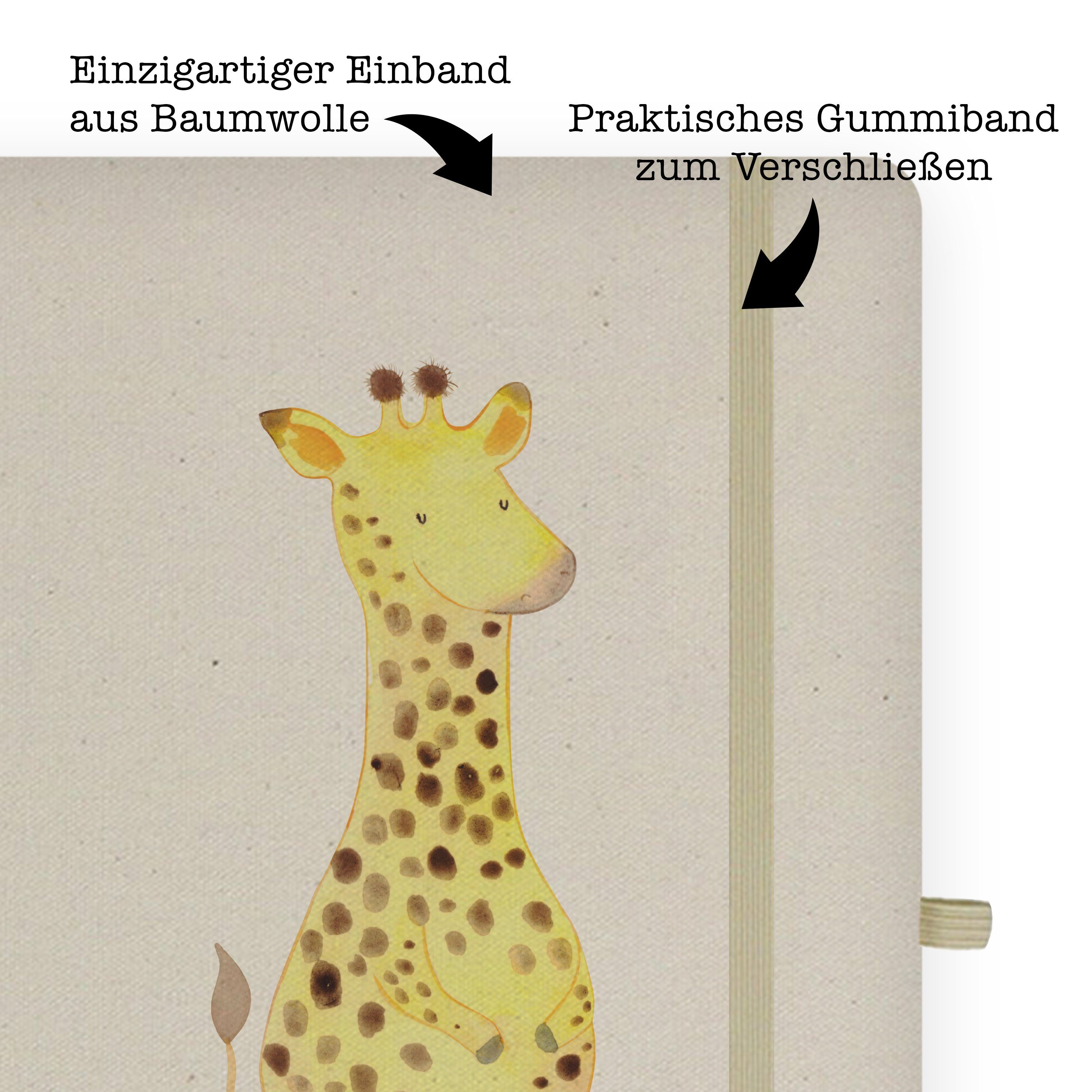 Giraffe Geschenk, Mr. & Panda Eintragebuch, Mrs. & Transparent Panda Mr. - Zufrieden Mrs. Notizheft, Notizbuch -