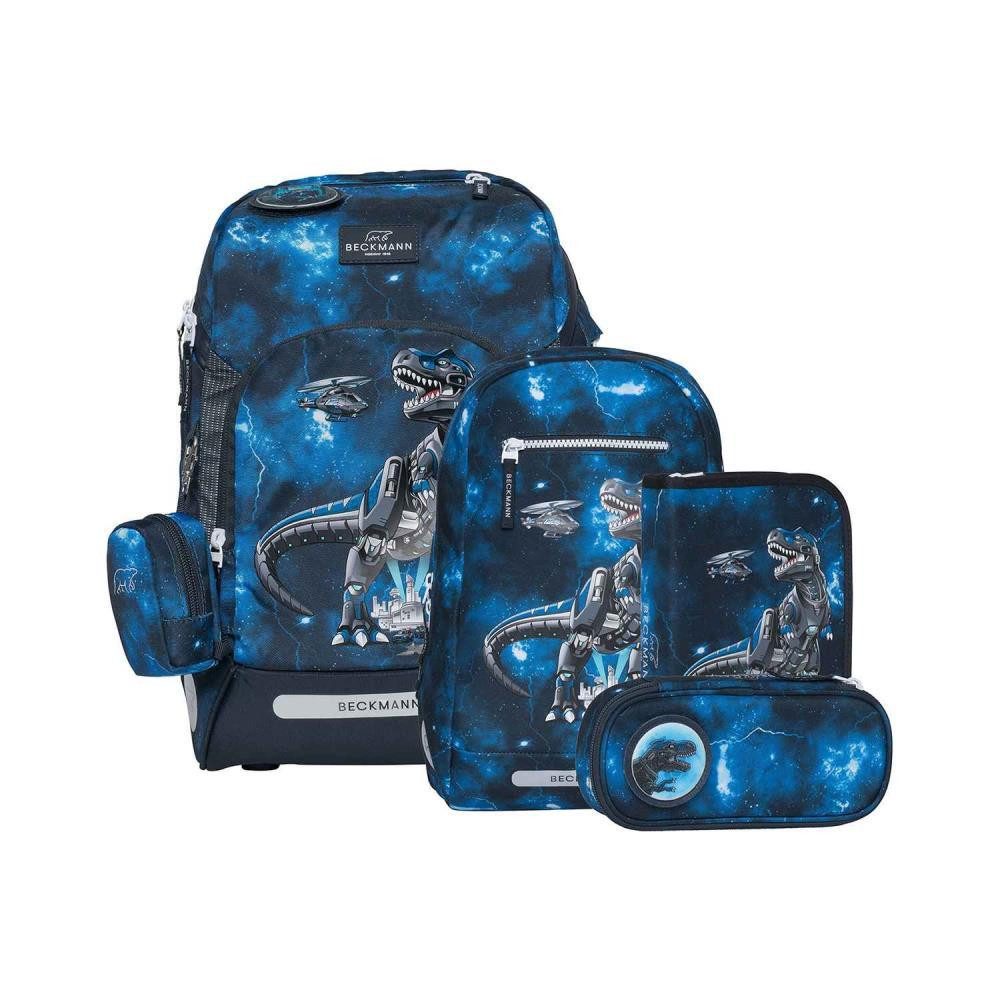 Beckmann Schulrucksack Active Air (6tlg., inkl. Sportrucksack, Federmappe, Schlamperetui, Regenhülle, Buttons)