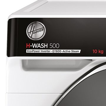 Hoover Waschmaschine H-WASH 500 Pro Design HWP 610AMBC/1-S, 10 kg, 1600 U/min, Inverter Motor, Dampffunktion, Kindersicherung, 16/9 Programme