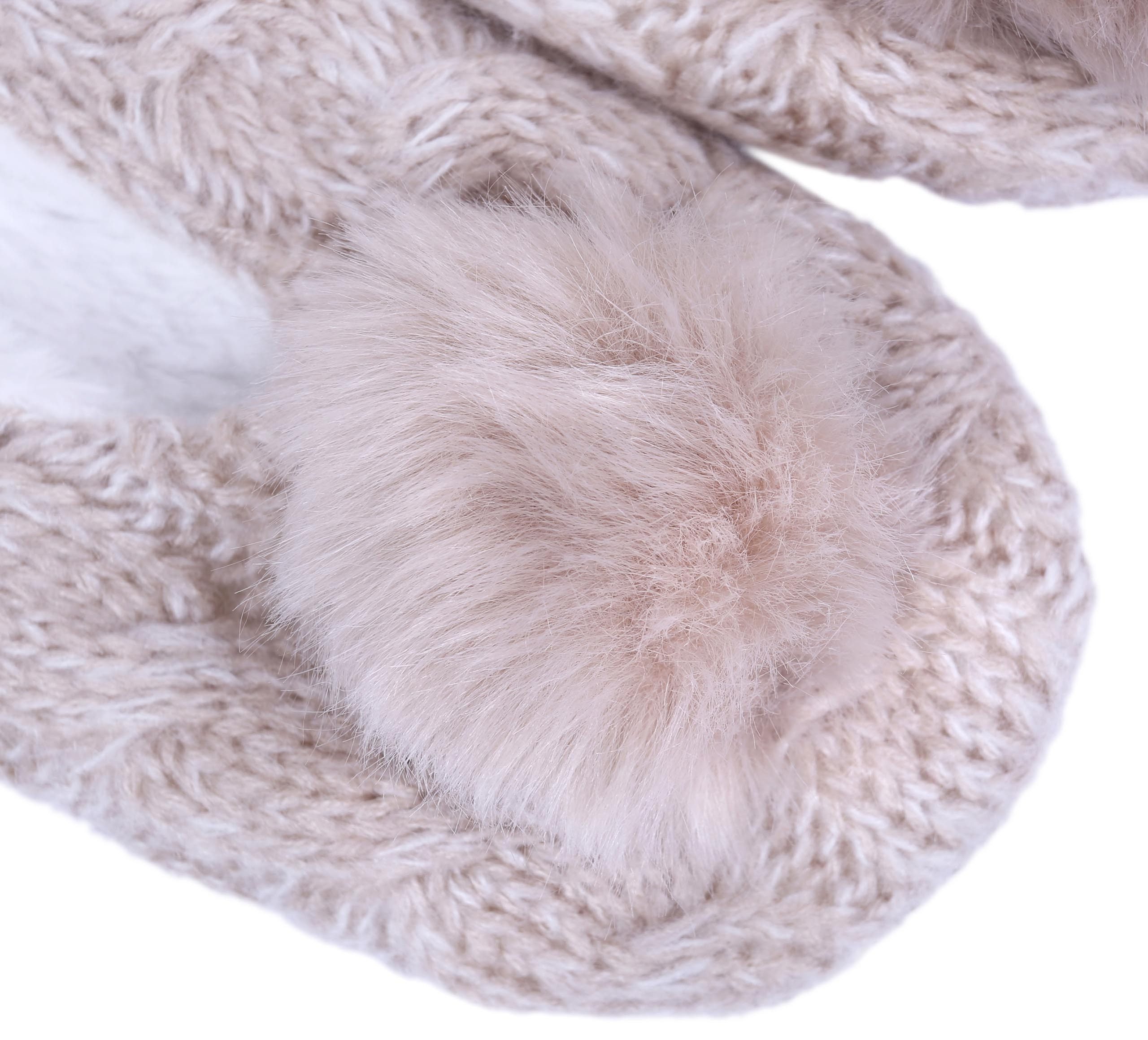 Sarcia.eu Warme, beige Hausschuhe mit Pompon 36-38 EU Hüttenschuhe