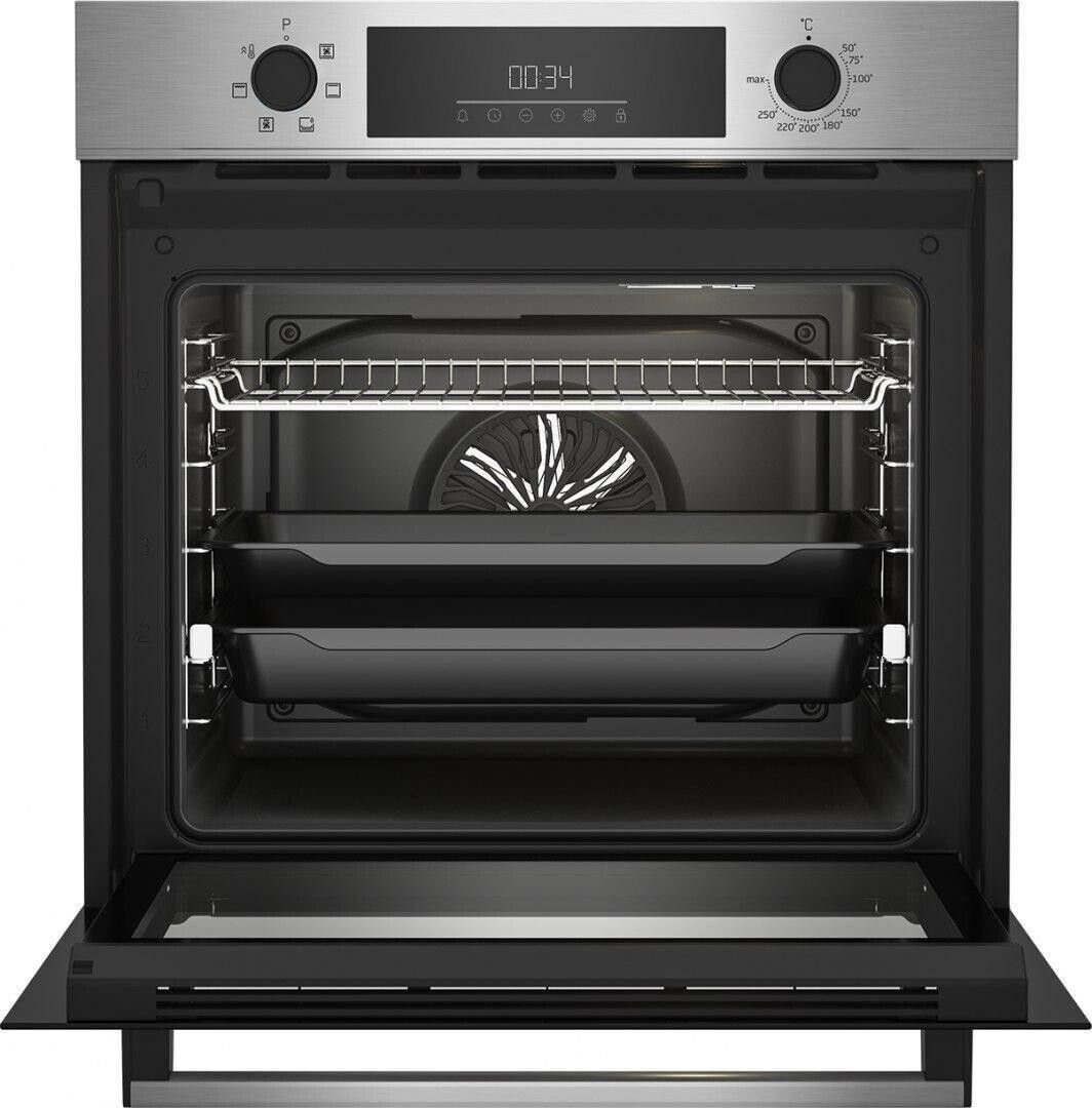 BEKO Induktions Herd-Set Einbau, Autark mit Teleskopauszug, Umluft, Elektrogrill