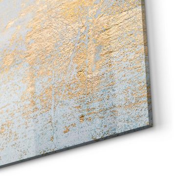 DEQORI Küchenrückwand 'Wand mit Gold-Struktur', Glas Spritzschutz Badrückwand Herdblende