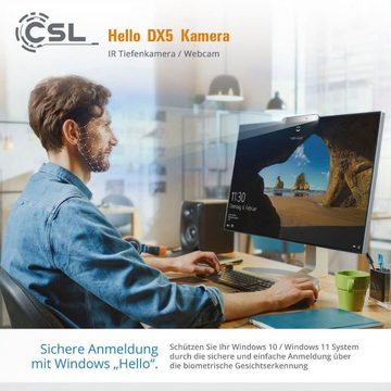 CSL Hello DX5 IR-Tiefenkamera WebCam Webcam (Full HD, IrDA (Infrarot)