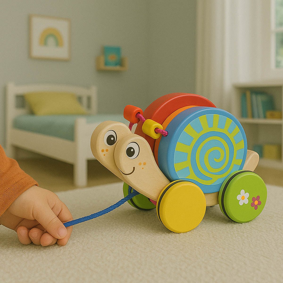 goki Nachziehtier Ziehtier Duo Schnecken Willi und Mill, (set packung, 1-tlg), liebevoll gestaltetes Begleiterpaar für kleine Entdecker