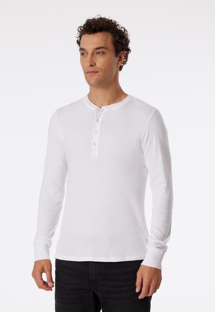 Schiesser Langarmshirt Freizeit Revival Karl-Heinz weiss Herren günstig online kaufen