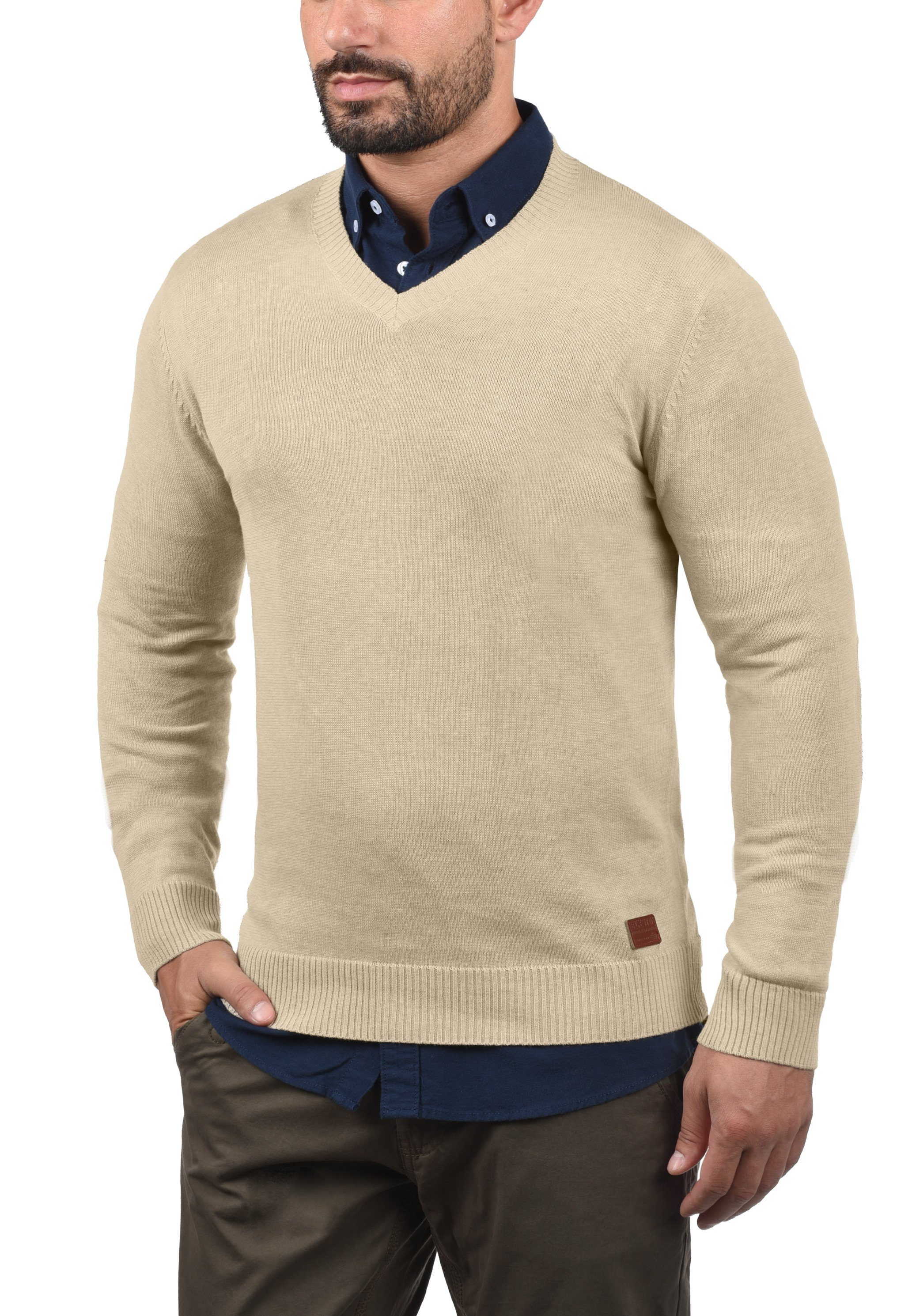 Blend Strickpullover BHLasse Feinstrickpullover mit aufgestickten Ellenboge günstig online kaufen