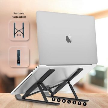 Xoro Laptop Ständer für 10"-15,6" Laptop Tablet 7-stufig verstellbar Laptop-Ständer