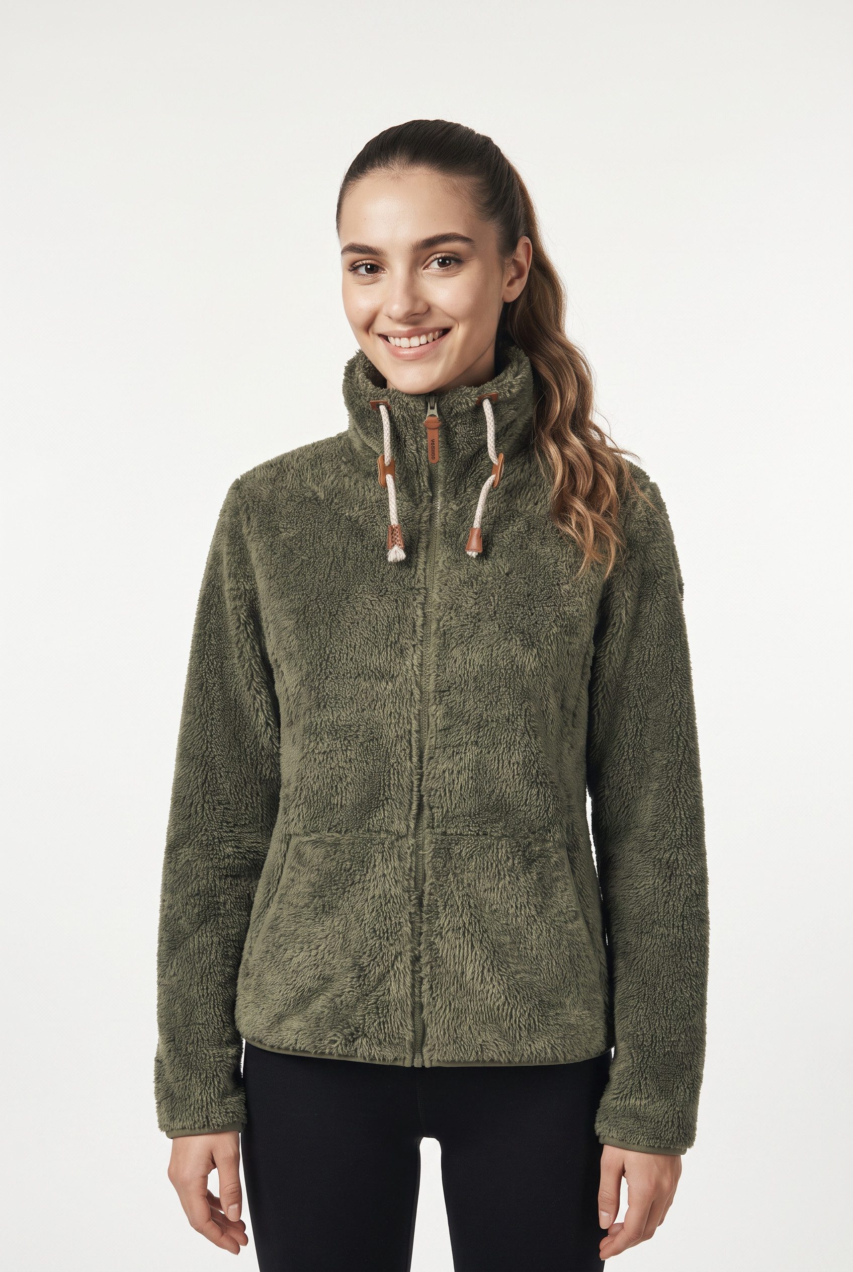 Icepeak Fleecejacke ICEPEAK COLONY sportlicher Stil, mit Reißverschluss, schnell trocknendes Material