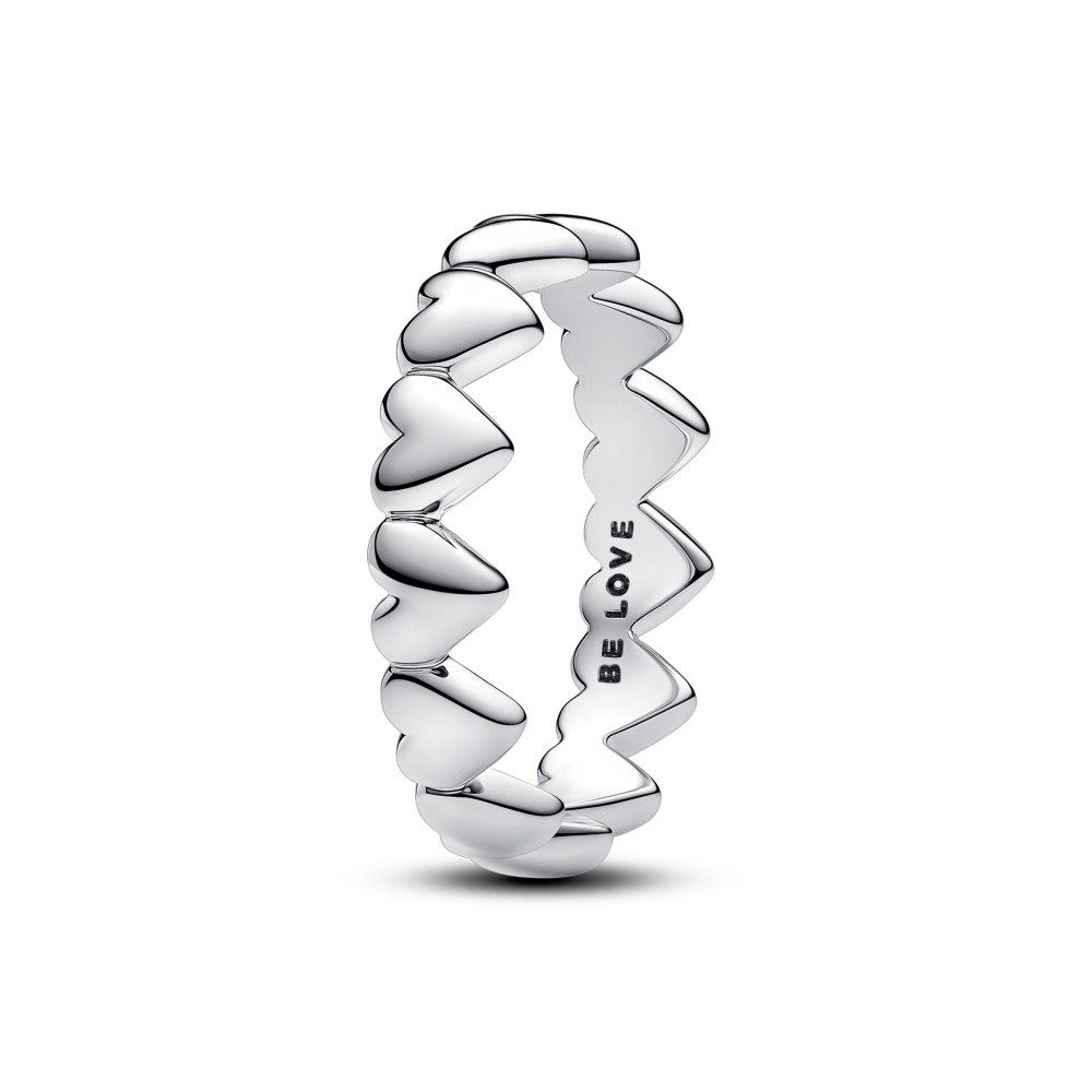 Pandora Fingerring Pandora Moments Stapelbarer Herzreihe-Ring 193427C00-52