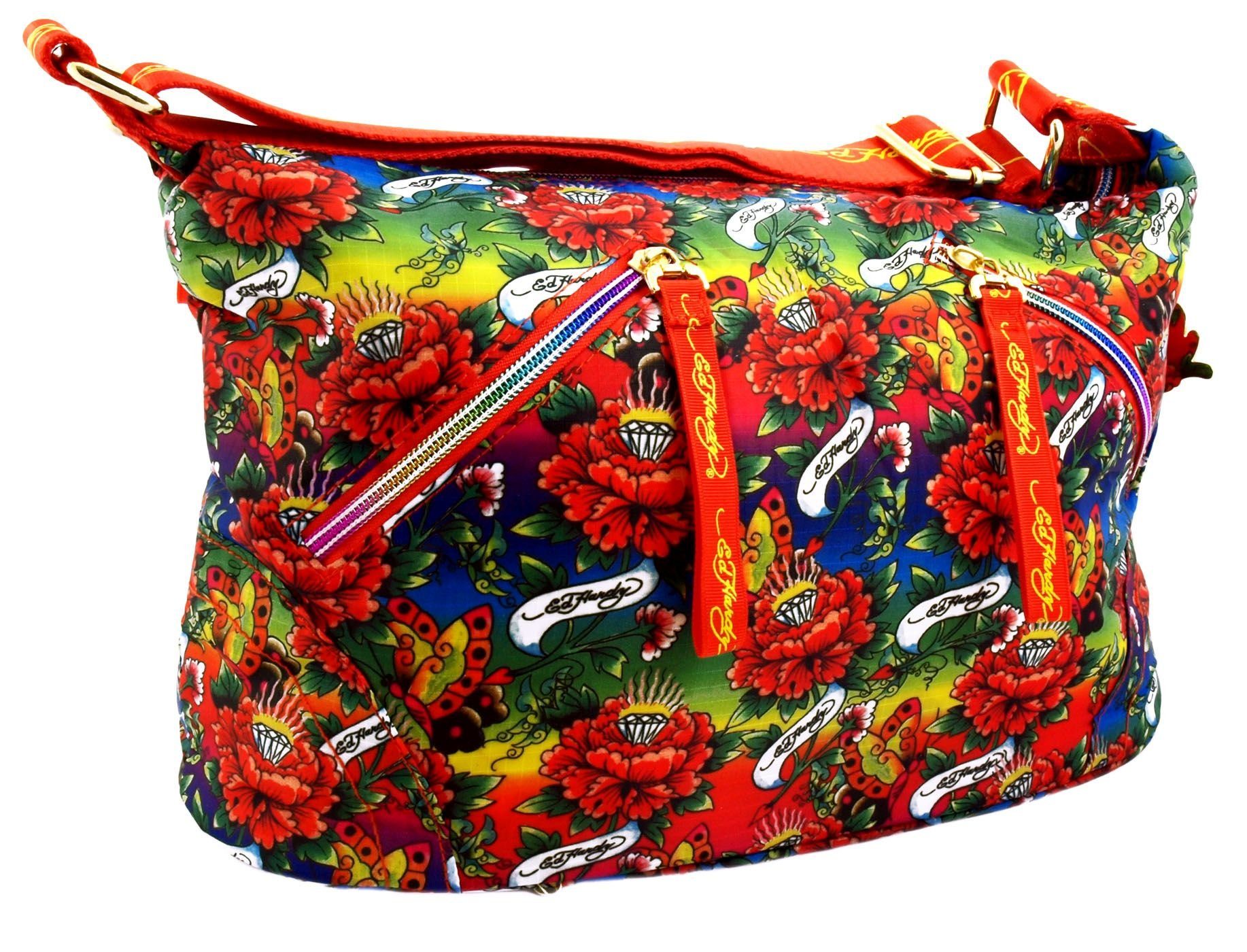 Ed Hardy Reisetasche Stylische Damenhandtasche mit auffallend modernem