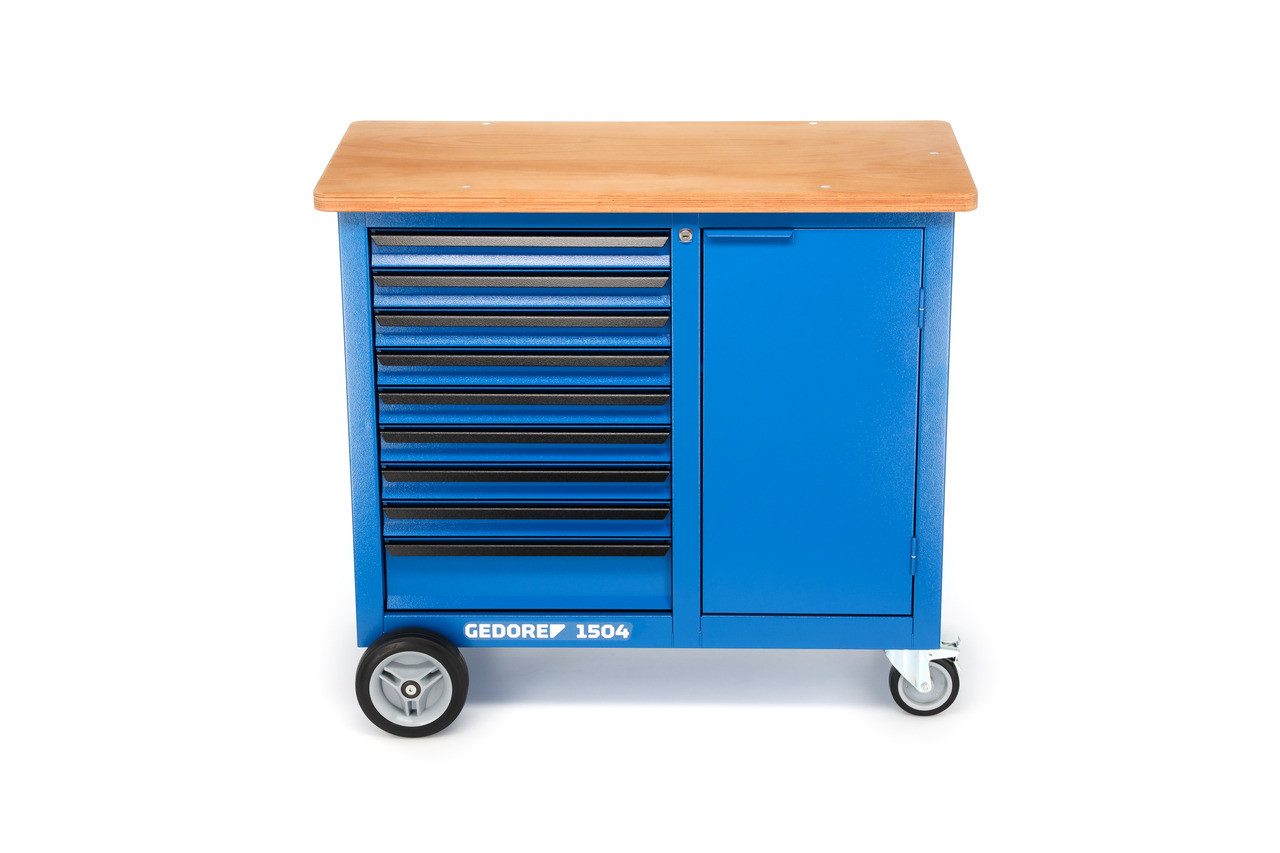 Gedore Werkbank 1504 0810 Rollwerkbank mit 9 Schubladen